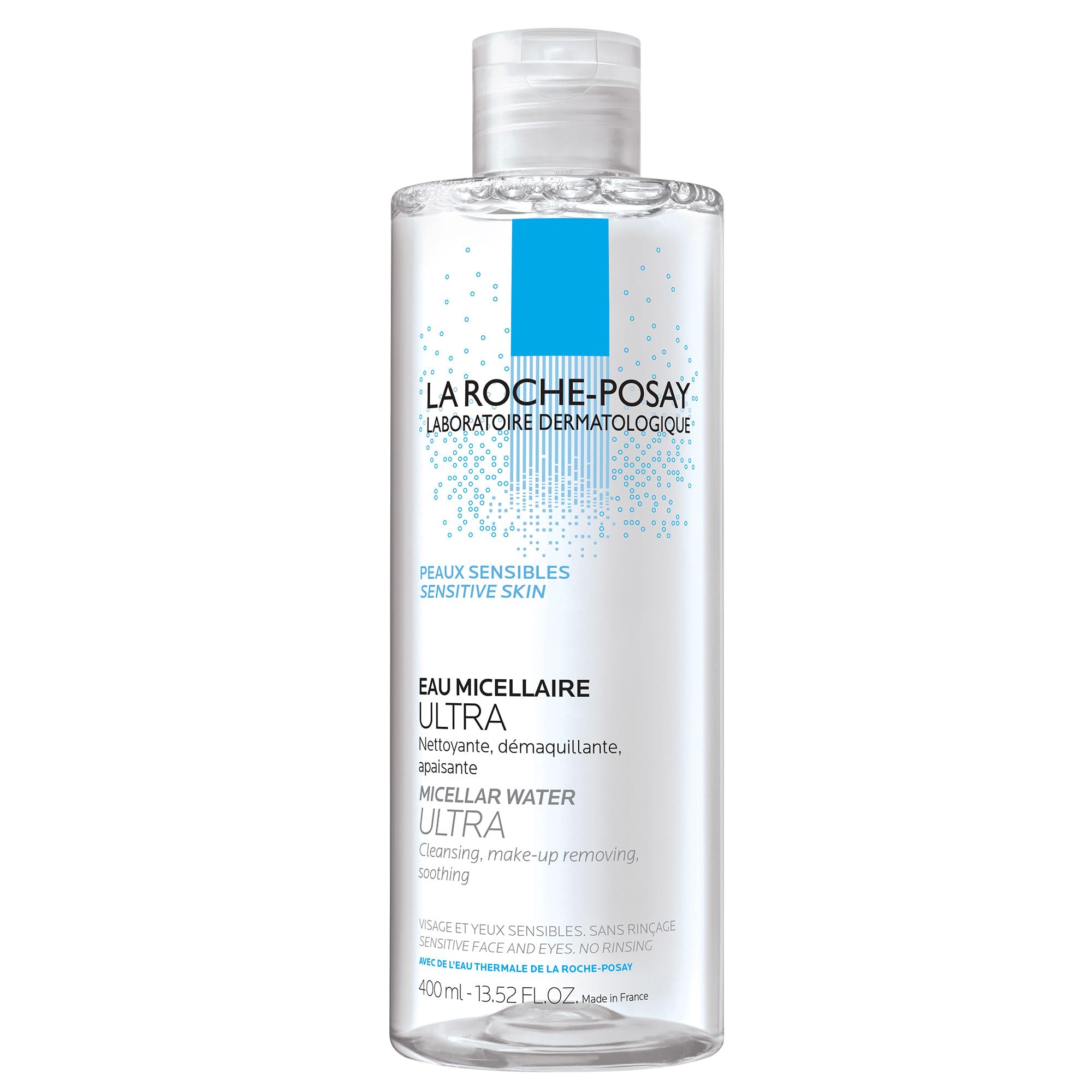 La Roche-Posay Micellar Cleansing Water for Sensitive Skin, Micellar Water Makeup Remover, Cleanses and Hydrates Skin, Gentle Face Toner, Oil Free