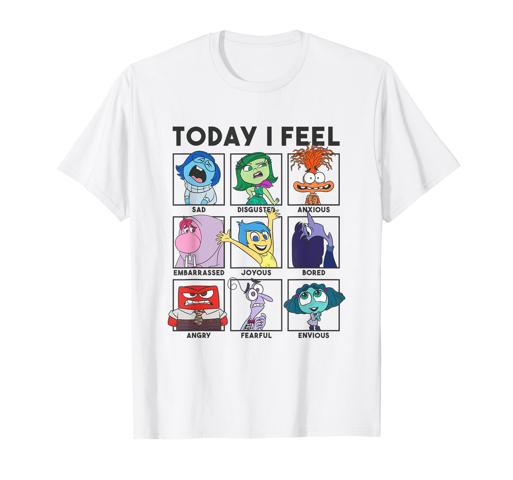 Disney Pixar Inside Out 2 Today I Feel... Vintage Panels T-Shirt