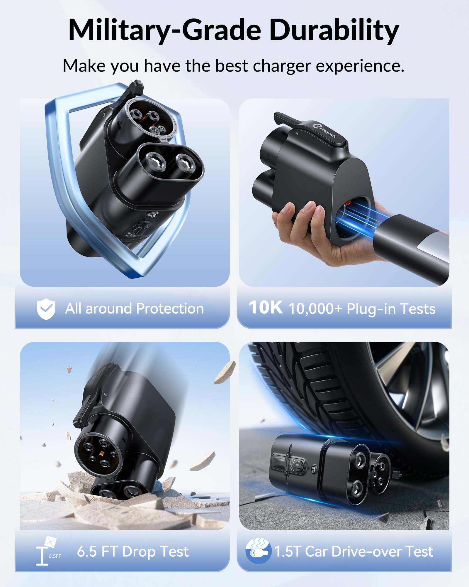 2024 Newest Tesla Supercharger to CCS1 Charging Adapter [Max 500A, 1000V] NACS to CCS Electric Vehicle Adapter, Tesla Supercharger Adapter, Fit for All Ford EVs, Fit for Rivian R1T R1S R2 R3 EVs