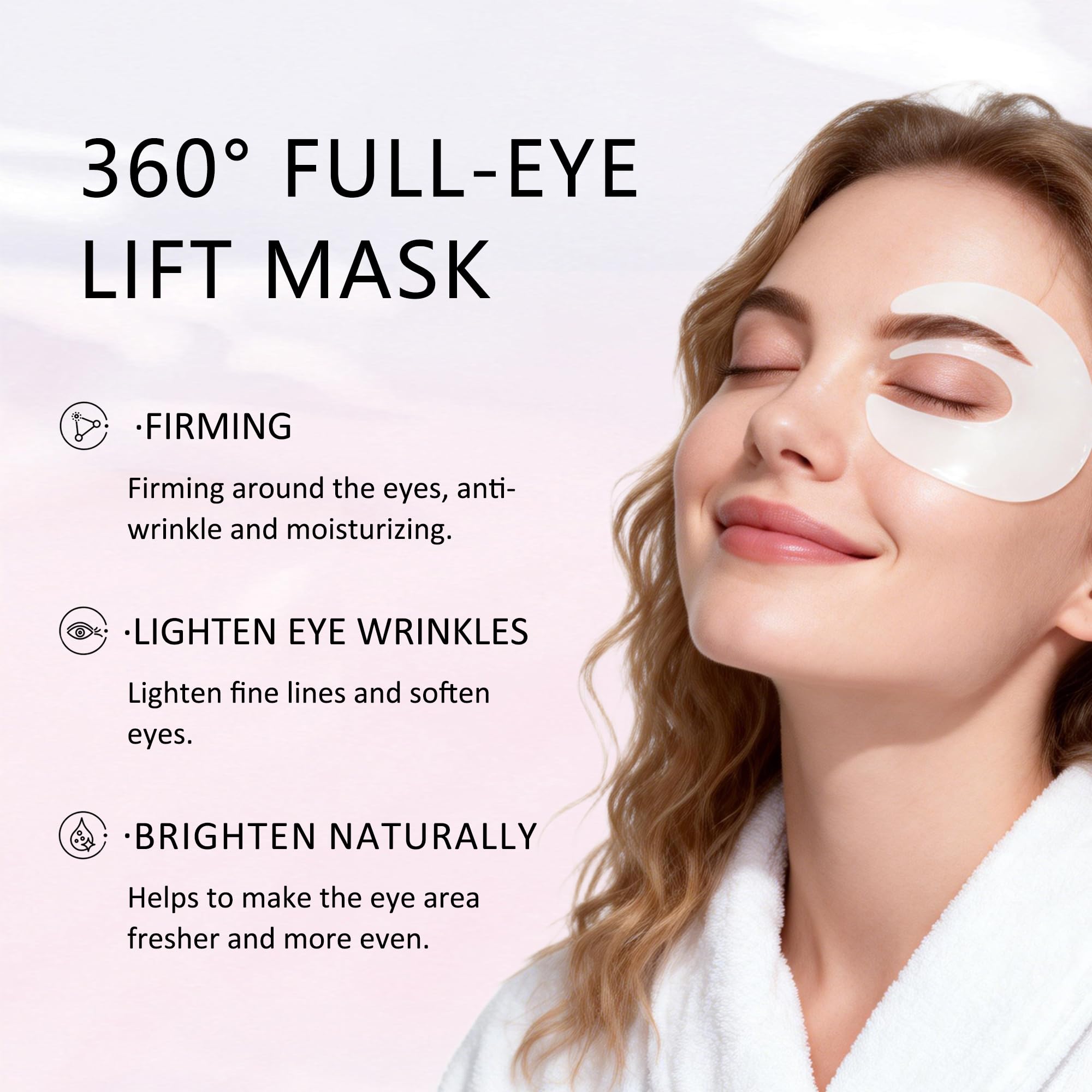 Aurova Beauty Eye Mask, Eye Mask with Bio-Collagen Peptide Complex & Vitamin C (1Set/12 Patch)