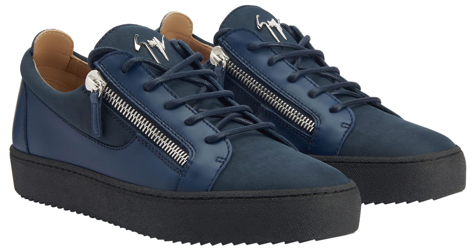 Giuseppe Zanotti, Frankie Low-Top Sneakers Leather, 12, Blue