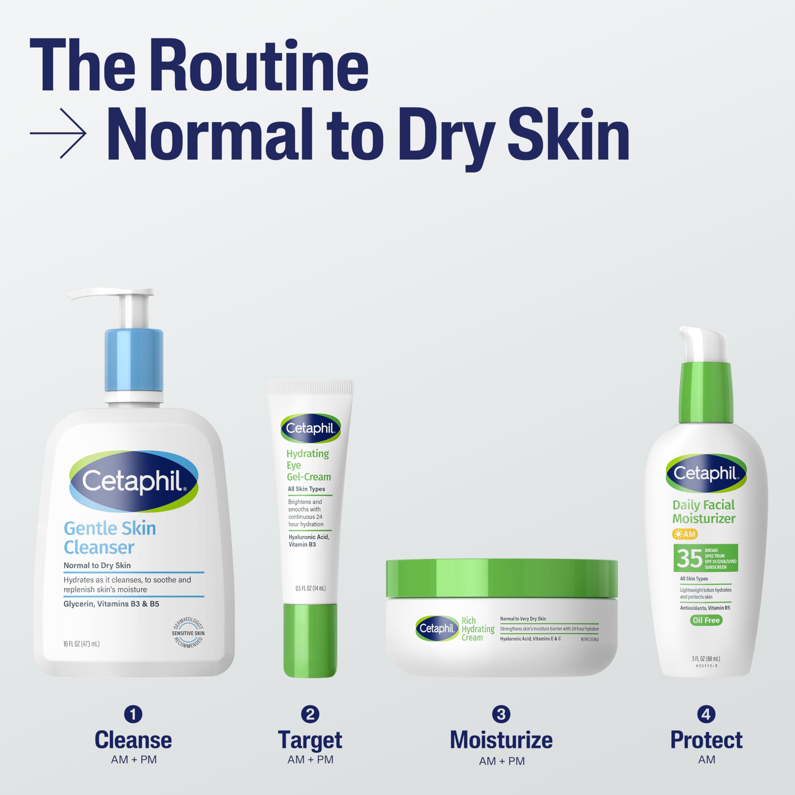 CETAPHIL Rich Hydrating Night Cream For Face, With Hyaluronic Acid, 1.7 oz, Moisturizing Cream For Dry To Very Dry Skin, No Added Fragrance, (Packaging May Vary)