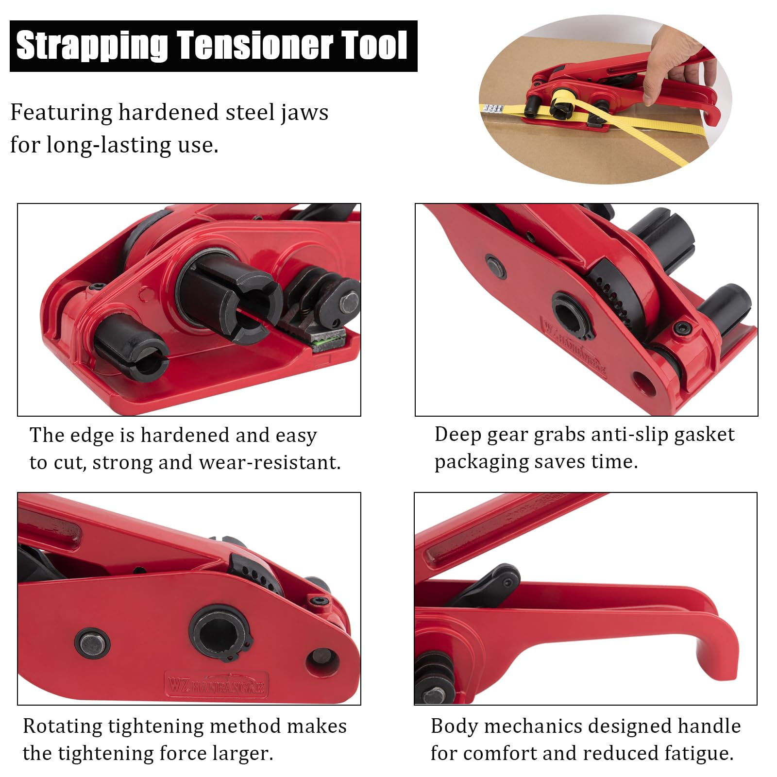 Banding Strapping Kit, Pallet Strapping Kit, Poly Strapping Kit, Plastic Strapping Kit Include Pallet Packaging Strapping Tool, Sealer Tools 3200' Length x 1/2" Wide and 200 Metal Seals