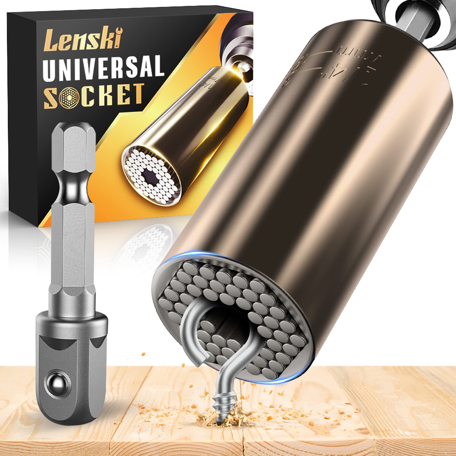 Lenski Stocking Stuffers for Adults Men, Super Universal Socket Gifts for Men, Christmas Gifts for Men, Mens Gifts for Dad Him Grandpa, Dad Gifts for Men Who Have Everything Cool Stuff Gadgets for Men