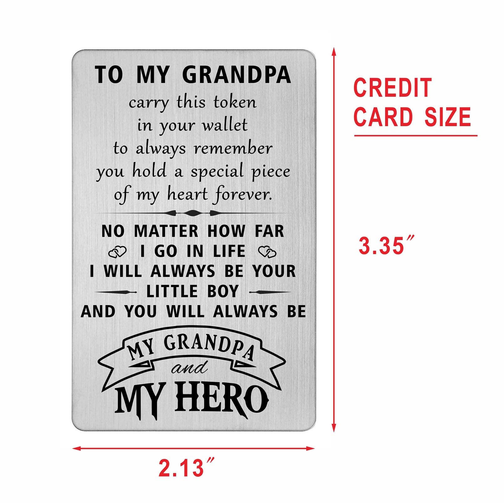 HYHYDHP Grandpa Fathers Day Card from Grandson - Grandpa Birthday Gifts from Grandson, Grandfather Christmas Ideas