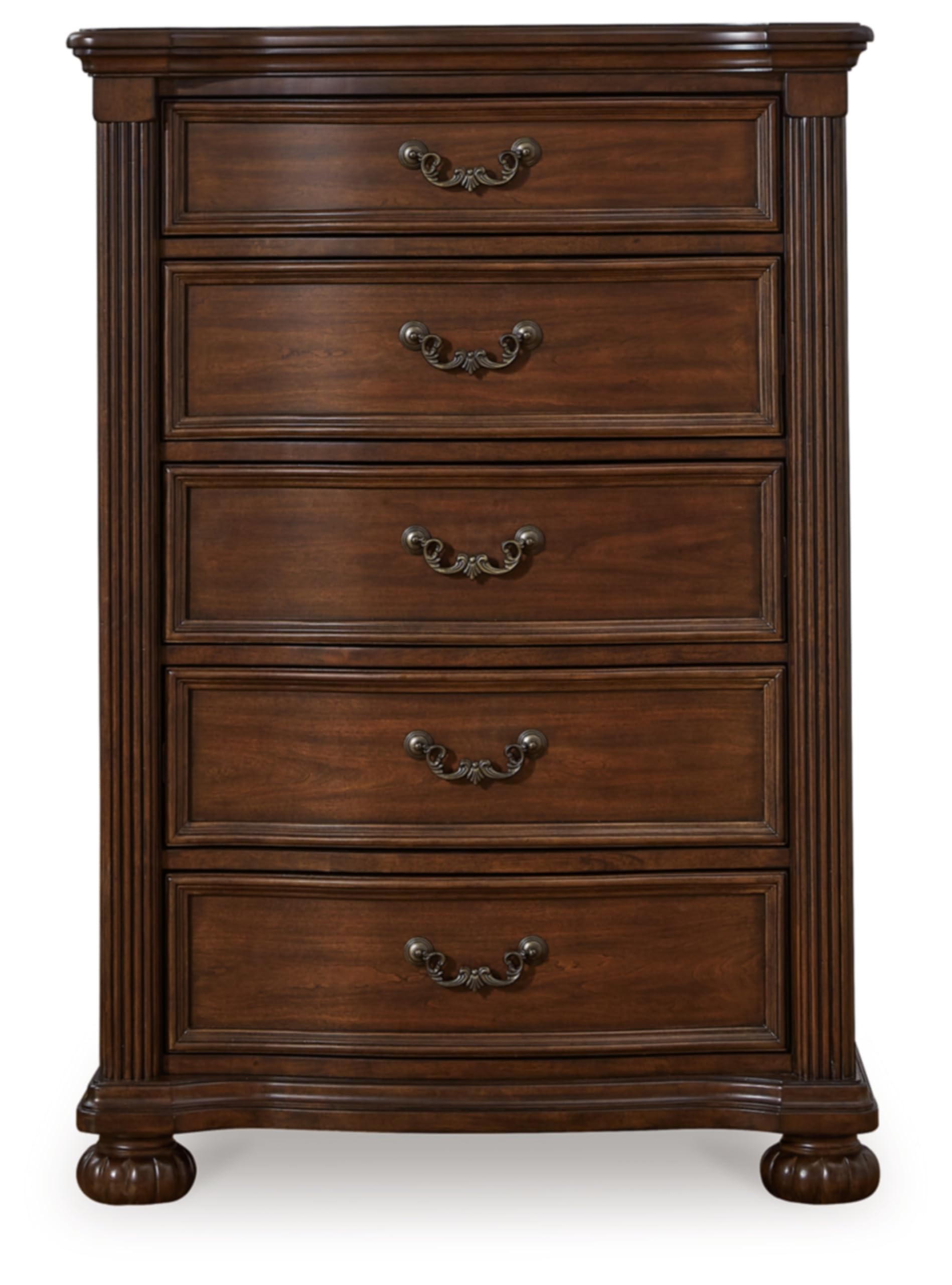 Signature Design by Ashley Lavinton Chest of Drawers, 35" W x 18" D x 51" H, Dark Brown