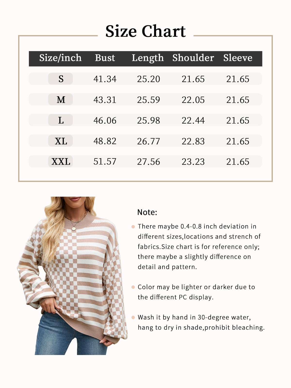 HEHULL Women 2024 Fall Sweater Mock Neck Casual Long Lantern Sleeve Color Block Loose Pullover Rib Knit Blouse Jumper Tops Black S