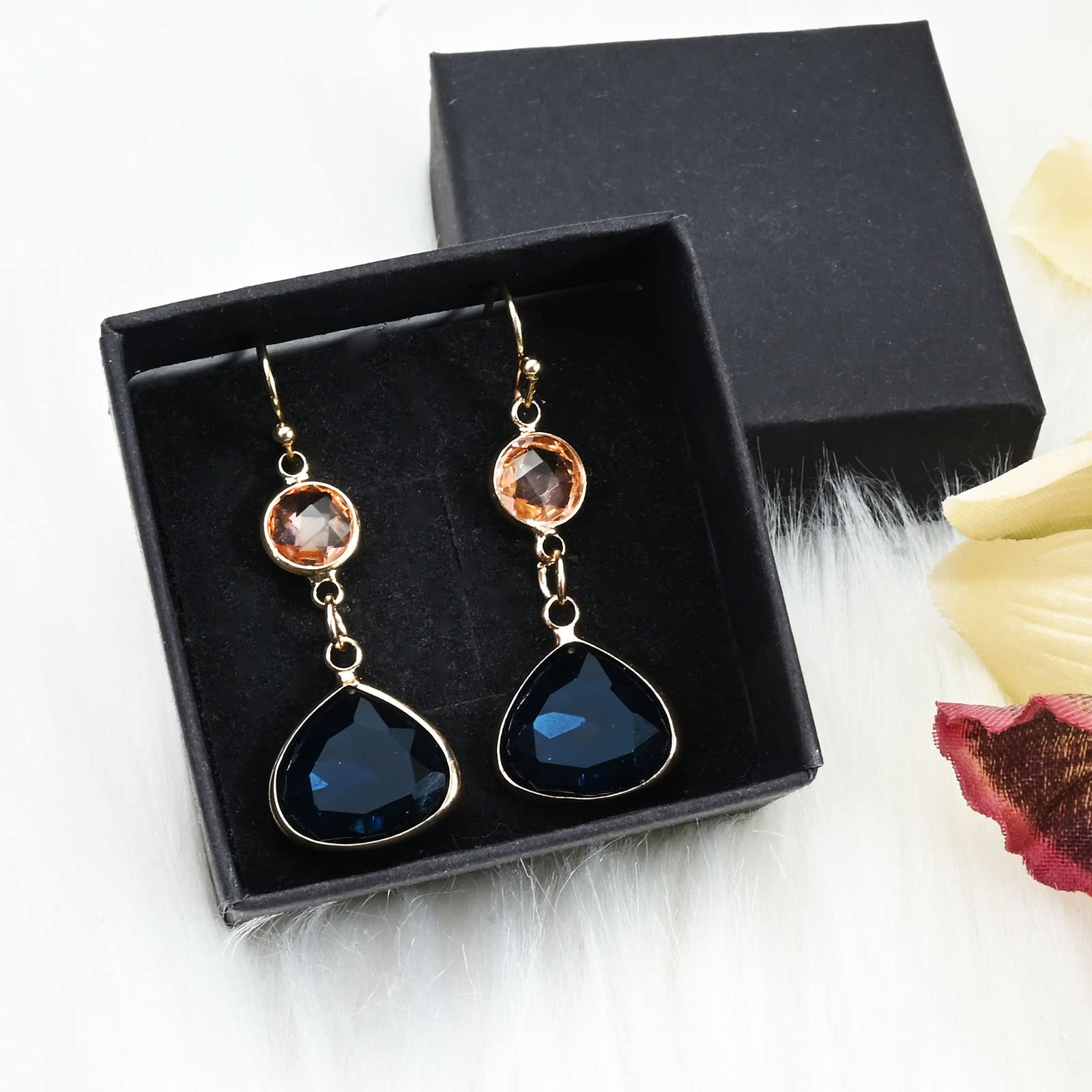 Sapphire Blue Earrings for Women Dangle Earrings Blue Topaz Earrings Handmade Aquamarine Earrings Drop Earrings for Women