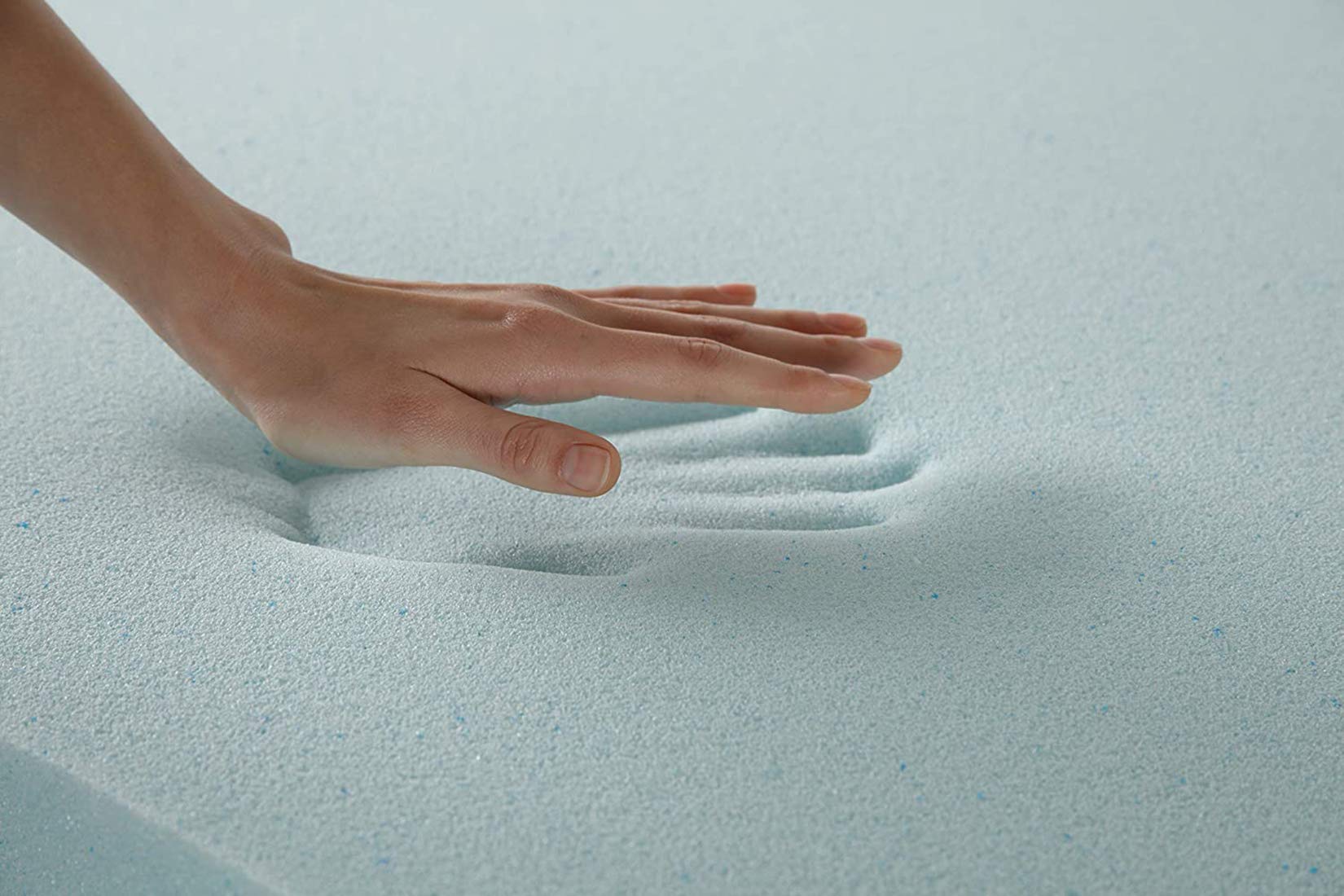 Serta ThermaGel Cooling, Pressure-Relieving Memory Foam Mattress Topper, 3 Inch, Twin Blue