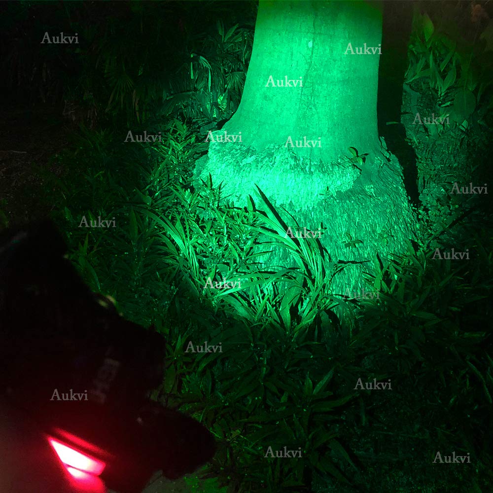 AuKvi Green Light Headlamp,3 Mode Green LED headlamp,Zoomable Green headlamp,Adjustable Focus Green LED Headlight for Astronomy, Aviation, Night Observation,etc
