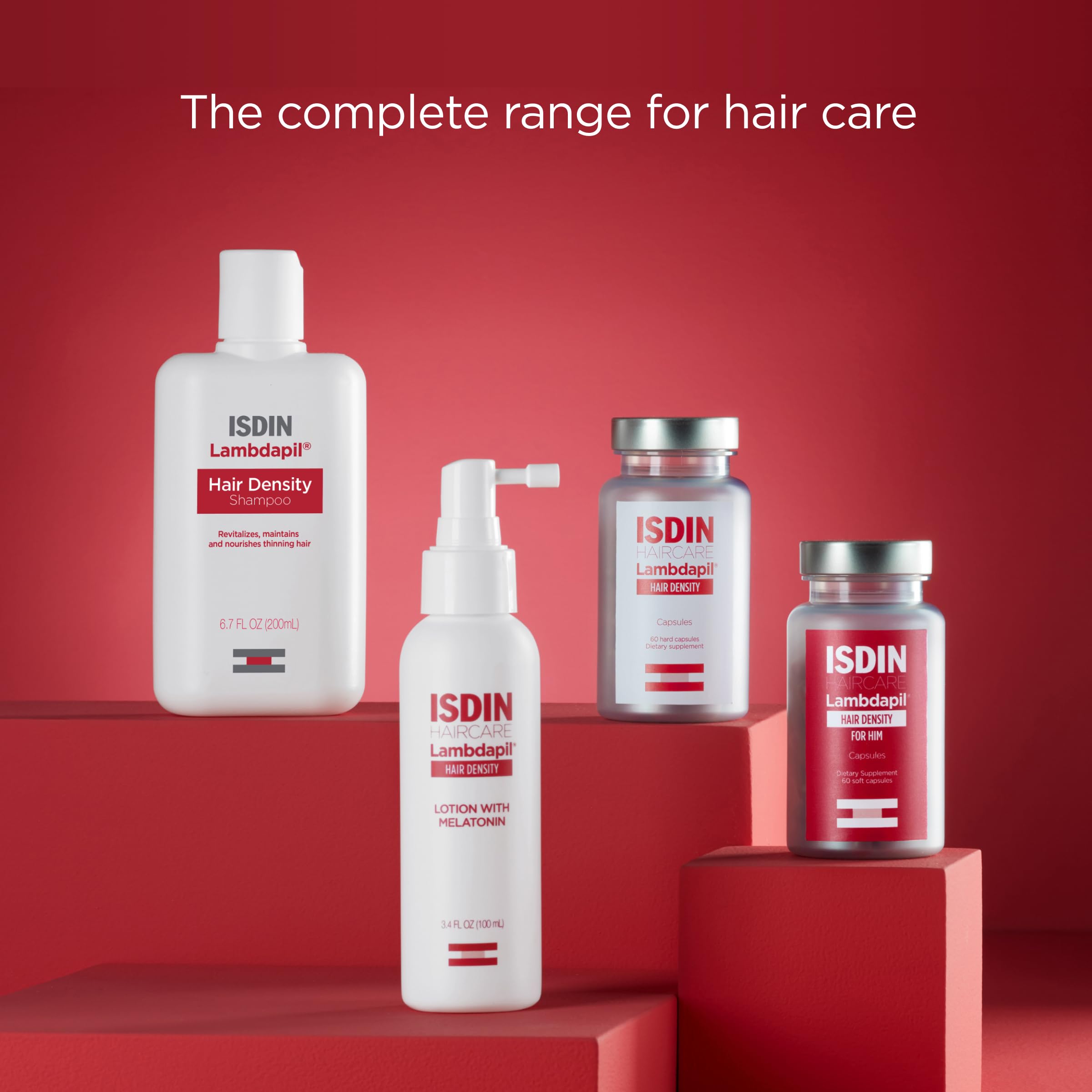 ISDIN Lambdapil hair volumizing Shampoo: Hair density shampoo for thinning hair 6.7FL OZ (200ml).