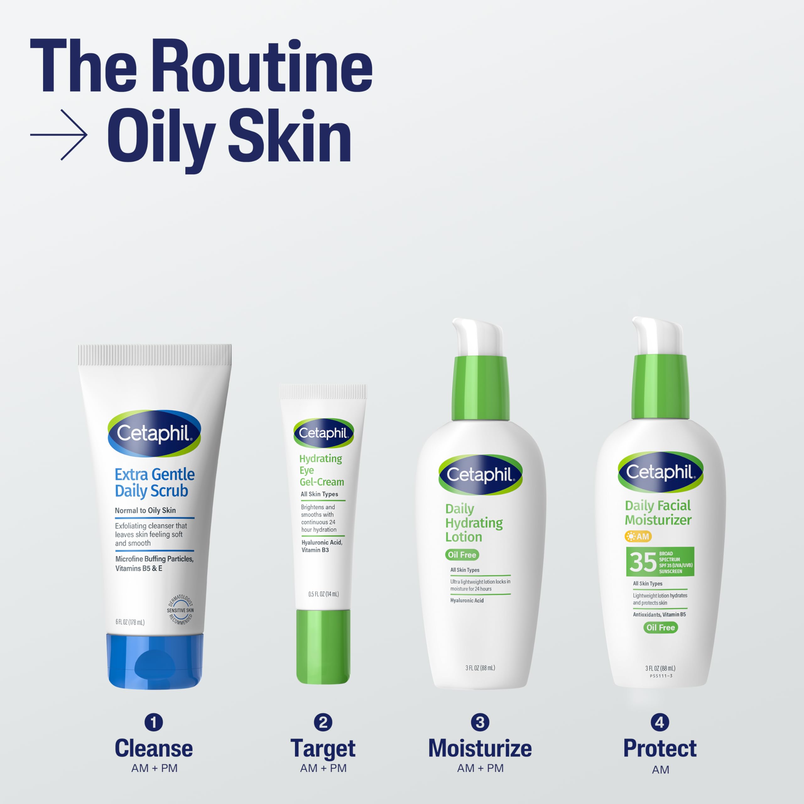 Cetaphil Exfoliating Face Wash, Extra Gentle Daily Face Scrub, Gently Exfoliates & Cleanses, For All Skin Types, Non-Irritating & Hypoallergenic, Suitable For Sensitive Skin, 6 Fl Oz, Pack of 2