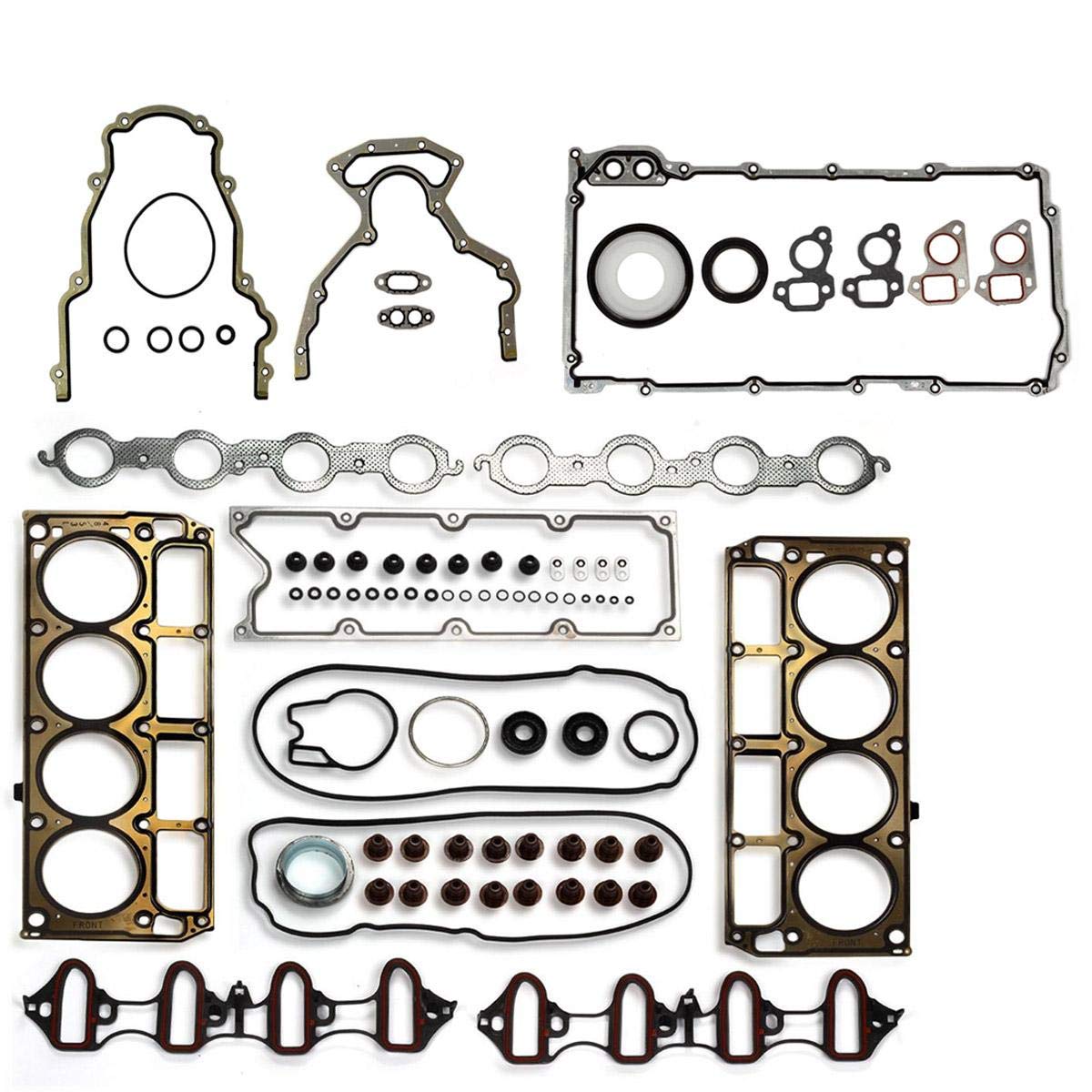 Vincos MLS Full Cylinder Engine Gasket Set HS26191PT-1 CS9284 Compatible with Avalanche/Suburban/Express/Savana 1500 5.3L Silverado/Sierra 1500 Tahoe Yukon 4.8L 5.3L V8 2004 2005 2006