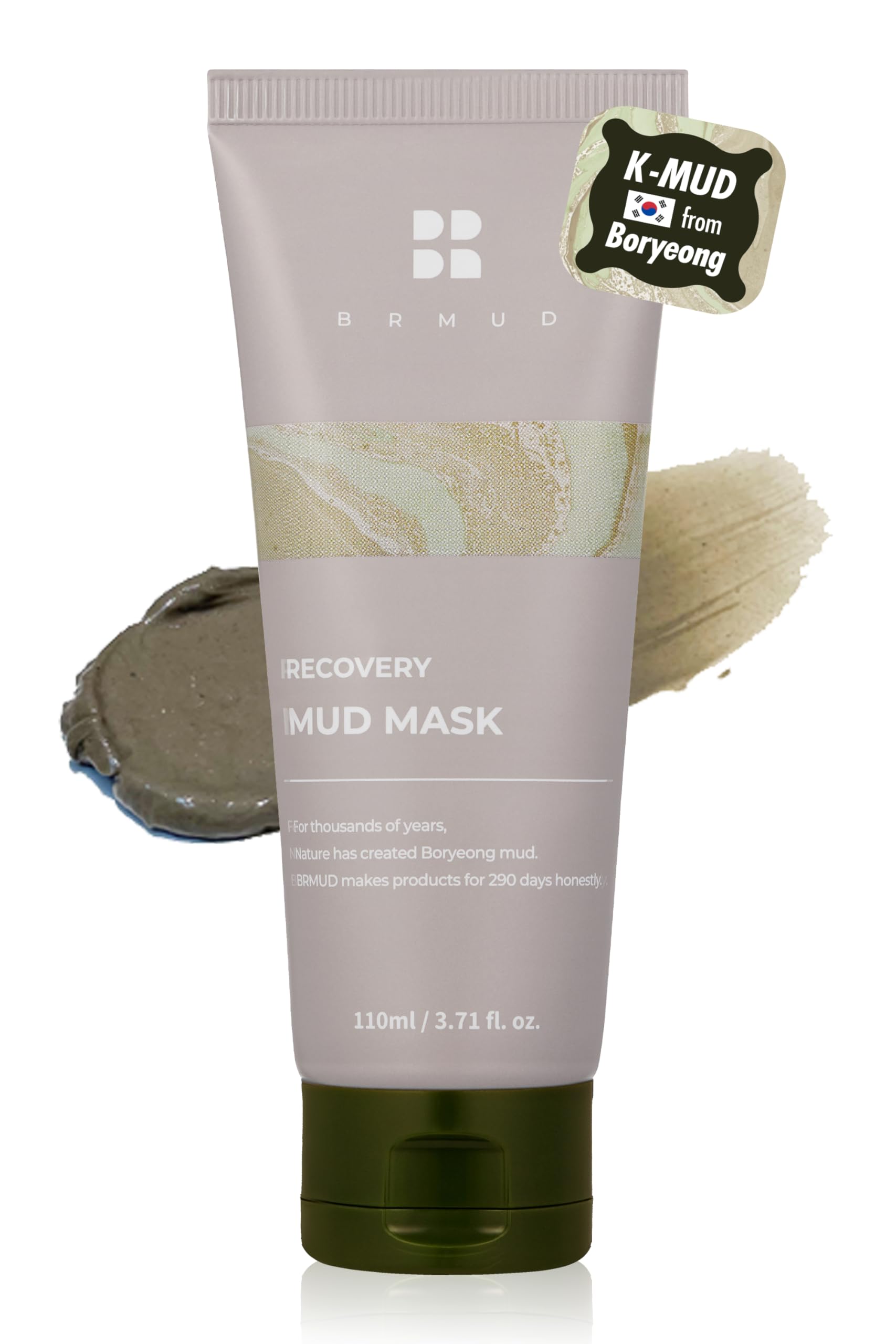 Cardi B Body Mud Mask Recovery Relief Mud Clay - Hydrating & Moisturizing Deep Pore Cleanser Face & Body Mask w/ 91.8% Nature-Derived Ingredients - K Beauty Oil Control Wash Off Body Mud (3.72 fl oz)