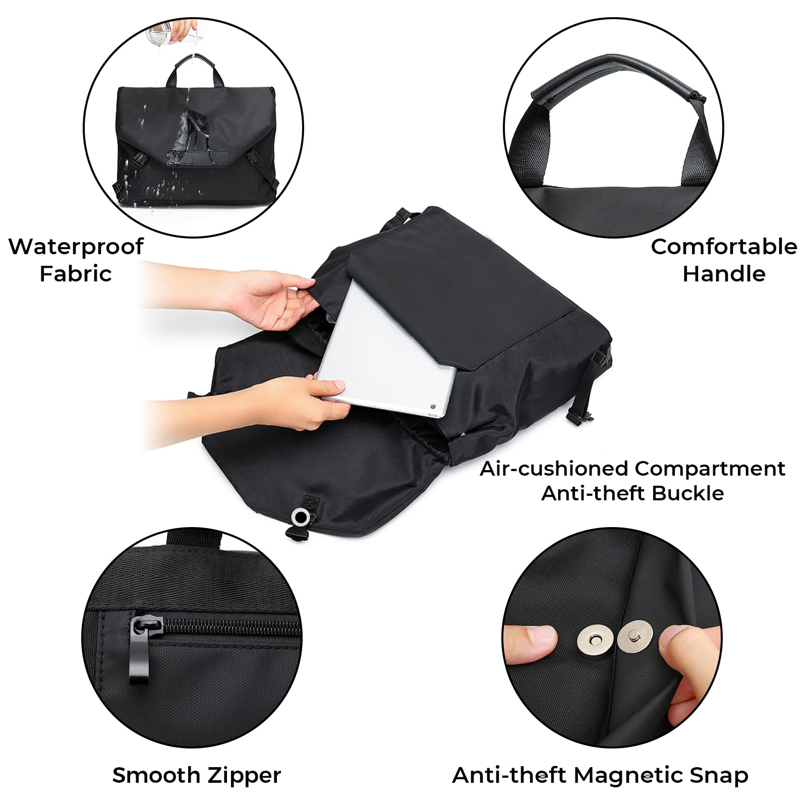 Messenger Bag for Men 15.6-16 Inch Laptop Bag Briefcase Crossbody Bag Satchel Shoulder Bag