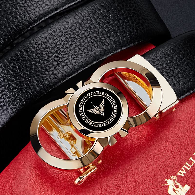 VANNANBA Ratchet Leather Belt for Men,Fashion Belt Men Automatic Buckle,with Elegant Gift Box