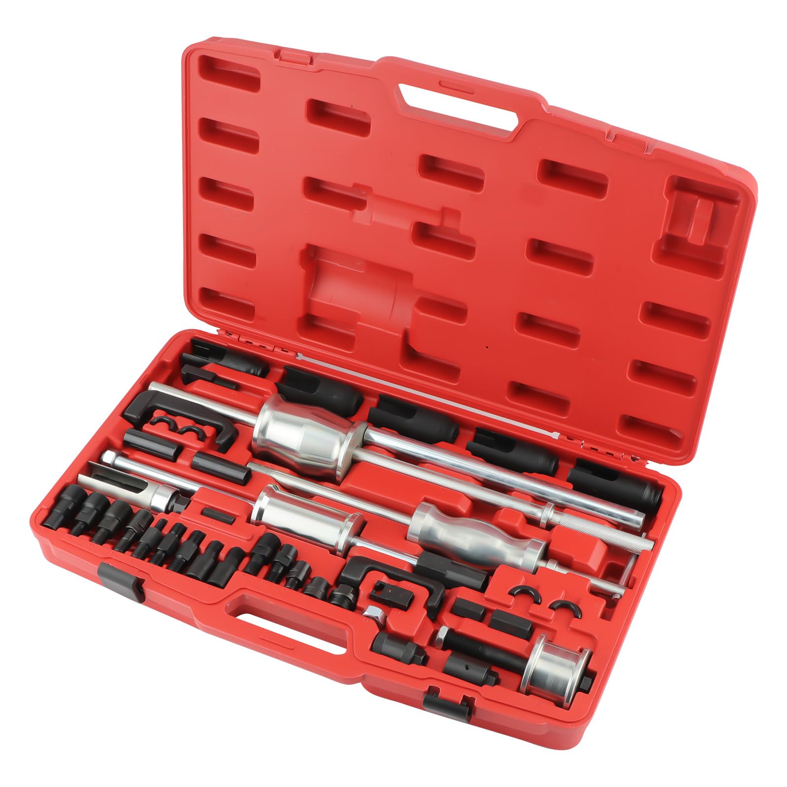 maXpeedingrods 40 Pcs Diesel Fuel Injector Puller Removal Tool, Auto Truck Diesel Injector Extractor Removal Tool, Slide Hammer Fuel Injector Removal Tool Kit for Diesel Engines