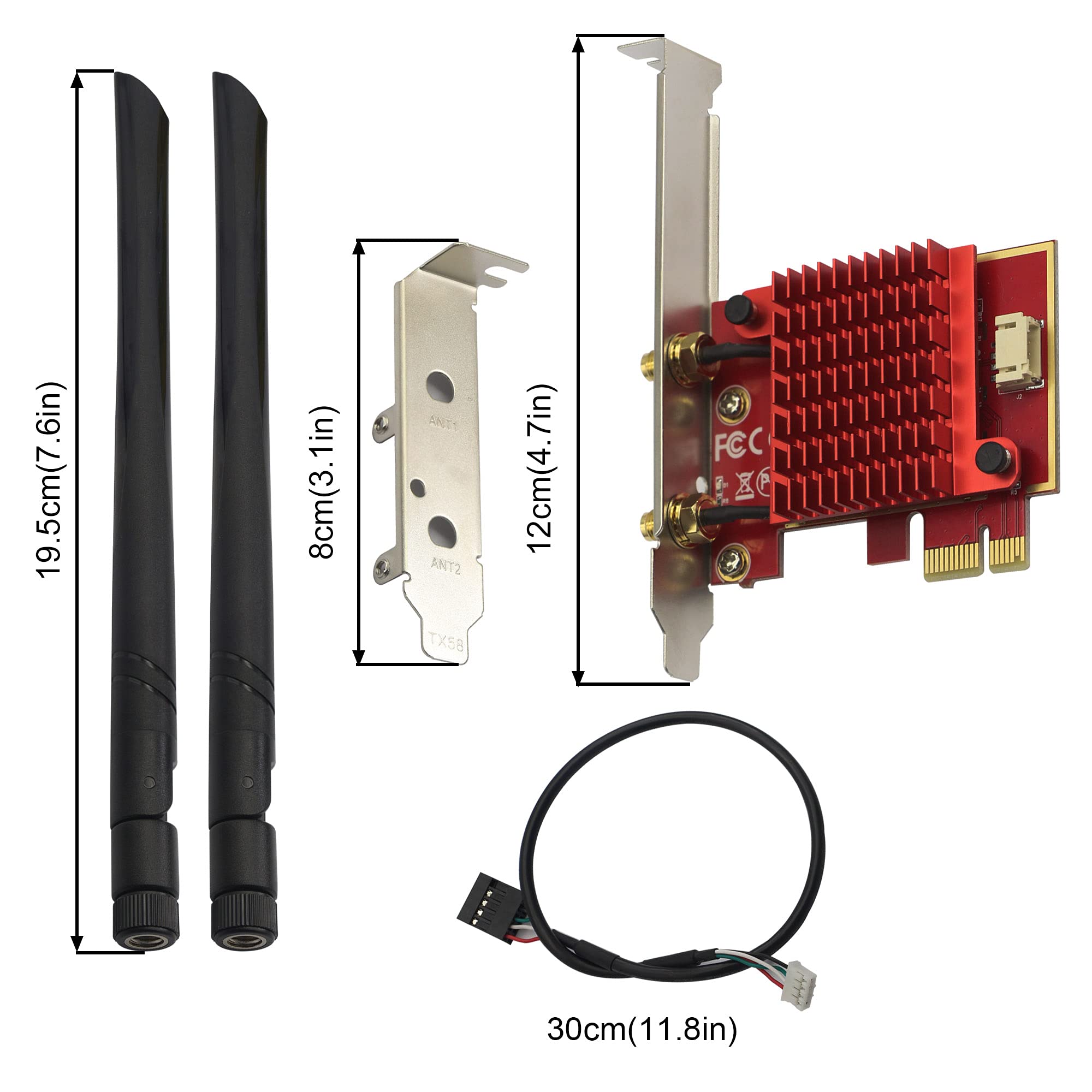 PCIe WiFi Card,WiFi 6 Wireless Network Card AX200 Dual Band PCI-Express Card Adapter,2.4GHz/5GHz,Bluetooth 5.0 | MU-MIMO | Ultra-Low Latency PCI-E Card,Supports Windows 10 32/64 Bit System.