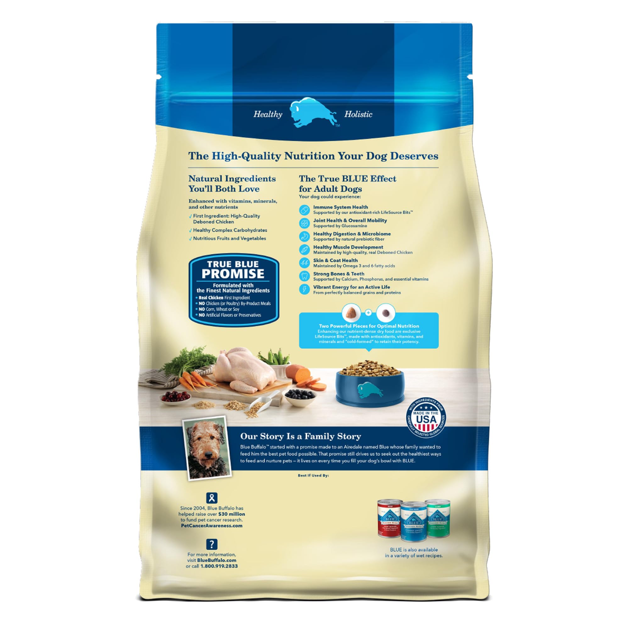 Blue Buffalo Life Protection Formula Adult Dry Dog Food, Helps Build and Maintain Strong Muscles, Made with Natural Ingredients, Chicken & Brown Rice Recipe, 5-lb. Bag