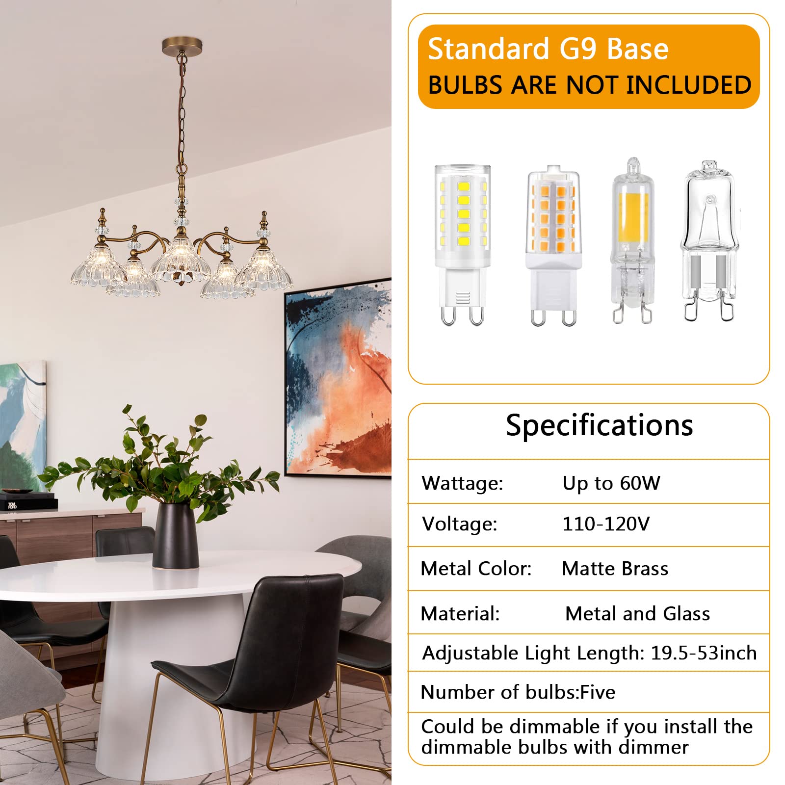 HDDFL Chandeliers Light 5 Lights Chandelier Lamp Modern Pendant Light Fixtures Hanging Lamps for Dining Room Entryway Living Room Bedrooms Foyer Entrance Kitchen