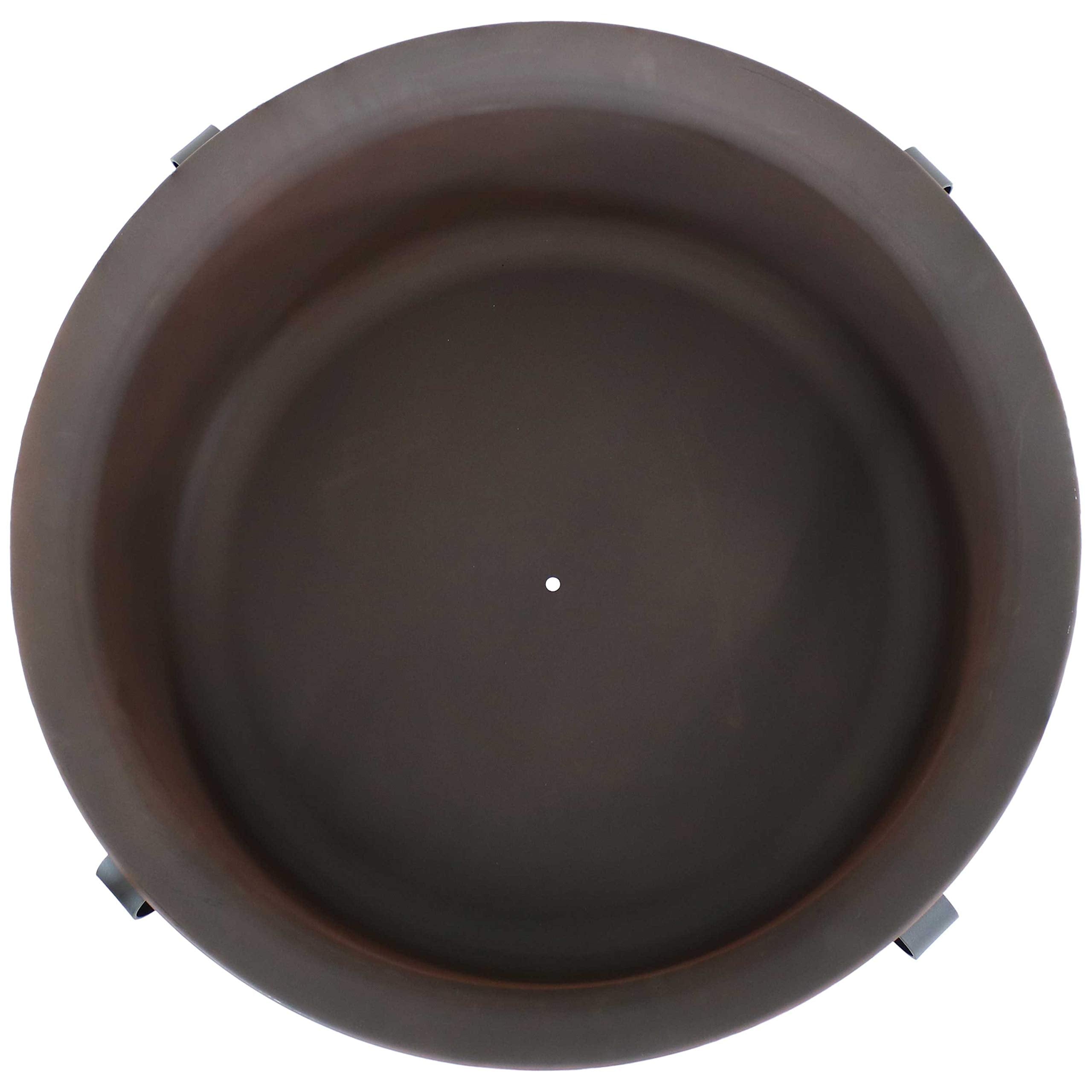 Sunnydaze 29-Inch Wood-Burning Outdoor Fire Pit - Bronze Cauldron Wood Fire Pit for Outside - Includes Poker and Spark Screen