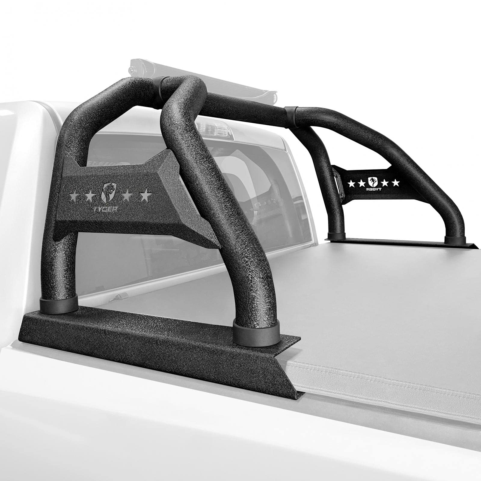 Tyger Auto Sport Bar Compatible with 2007-2019 Chevy Silverado GMC Sierra 1500; 2007-2024 Silverado Sierra 2500 3500HD (Not Fit 2007 Classic) | TG-SB7C88138 | Textured Black | Light Mount | Roll Bar