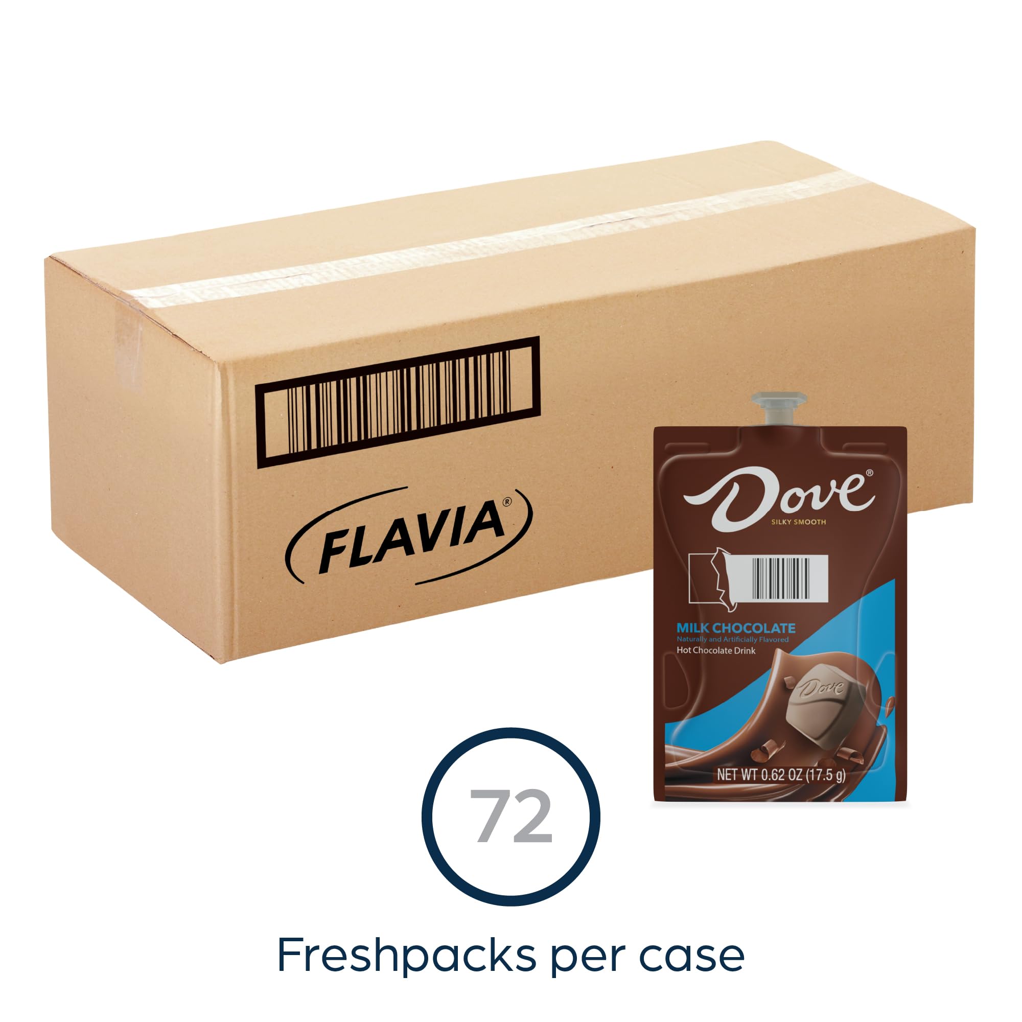 FLAVIA DOVE Hot Chocolate, 18-Count Fresh Packs (Pack of 4)