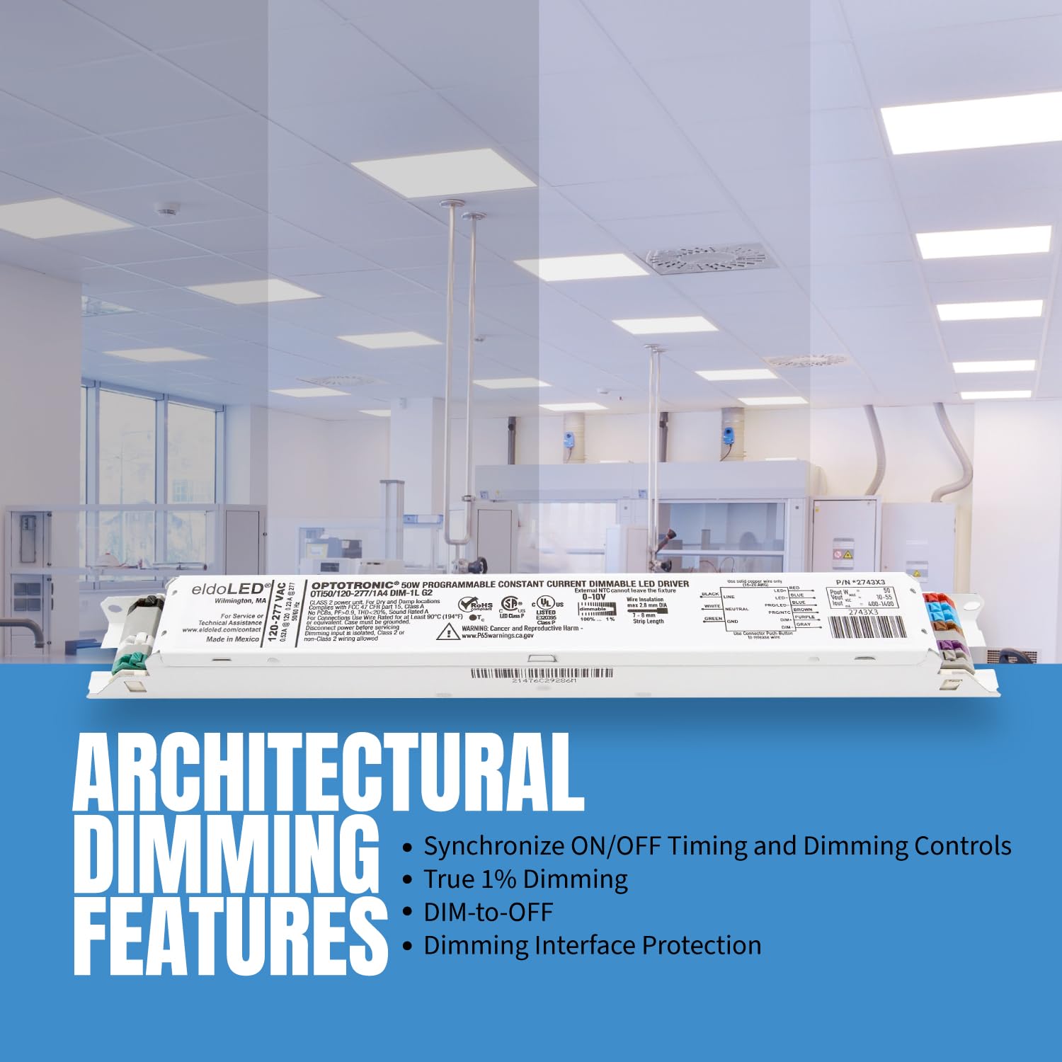 10 Pieces Osram 57452 50 watt 120/277 volt 50-60Hz Dimmable LED Driver (OTi50/120-277/1A4/DIM-1/L G2 Osram Optotronic LED Driver)