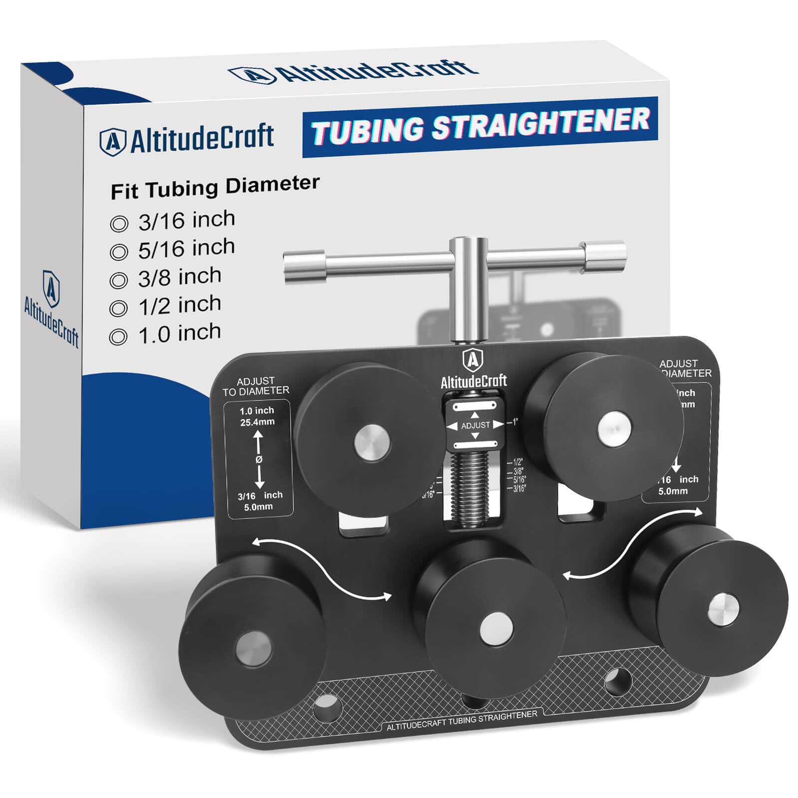 AltitudeCraft Tubing Straightener, Brake Line Straightener, Tube Straightener for 3/16" - 1.0" Diameters, Fuel Line, Soft Aluminum, and Copper Tubing