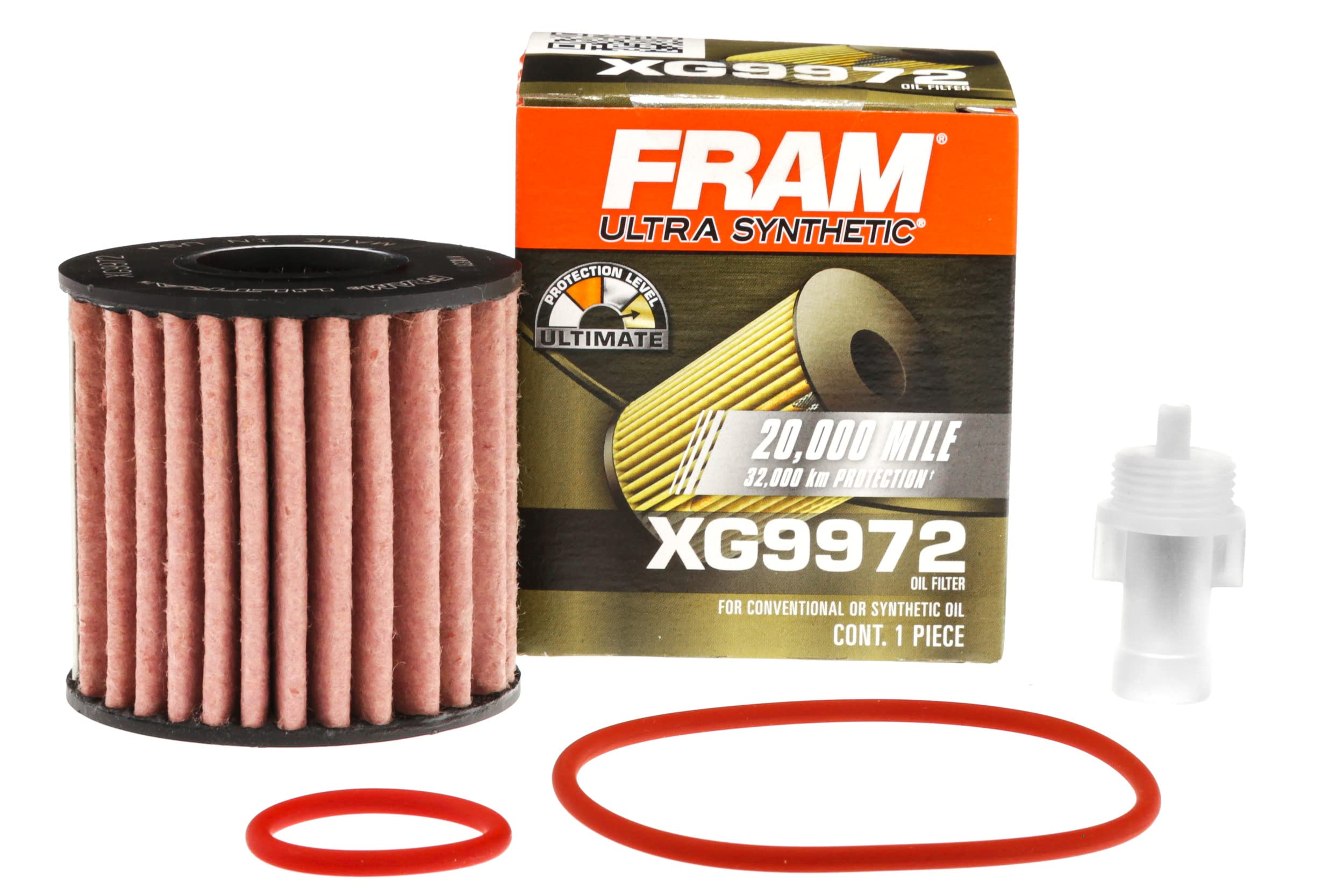 FRAM Ultra Synthetic Automotive Replacement Oil Filter, Designed for Synthetic Oil Changes Lasting up to 20k Miles, XG9972 (Pack of 1)