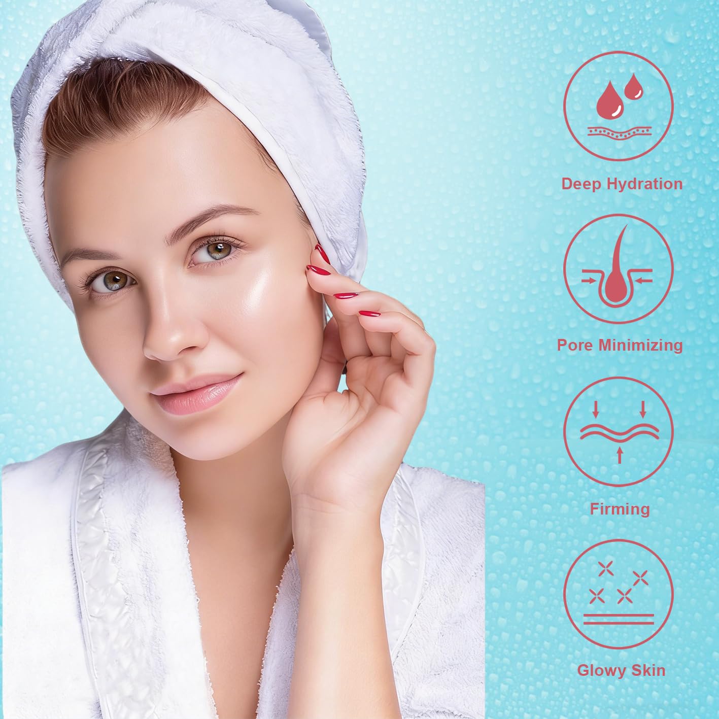 Deep Collagen Face Mask Overnight, Bio- Collagen Mask Real Deep Mask, Hydrating Hydrogel Masks with Low Molecular Collagen for Firming, Elasticity, Pore Minimizing 40g x 5ea Easter Basket Stuffers