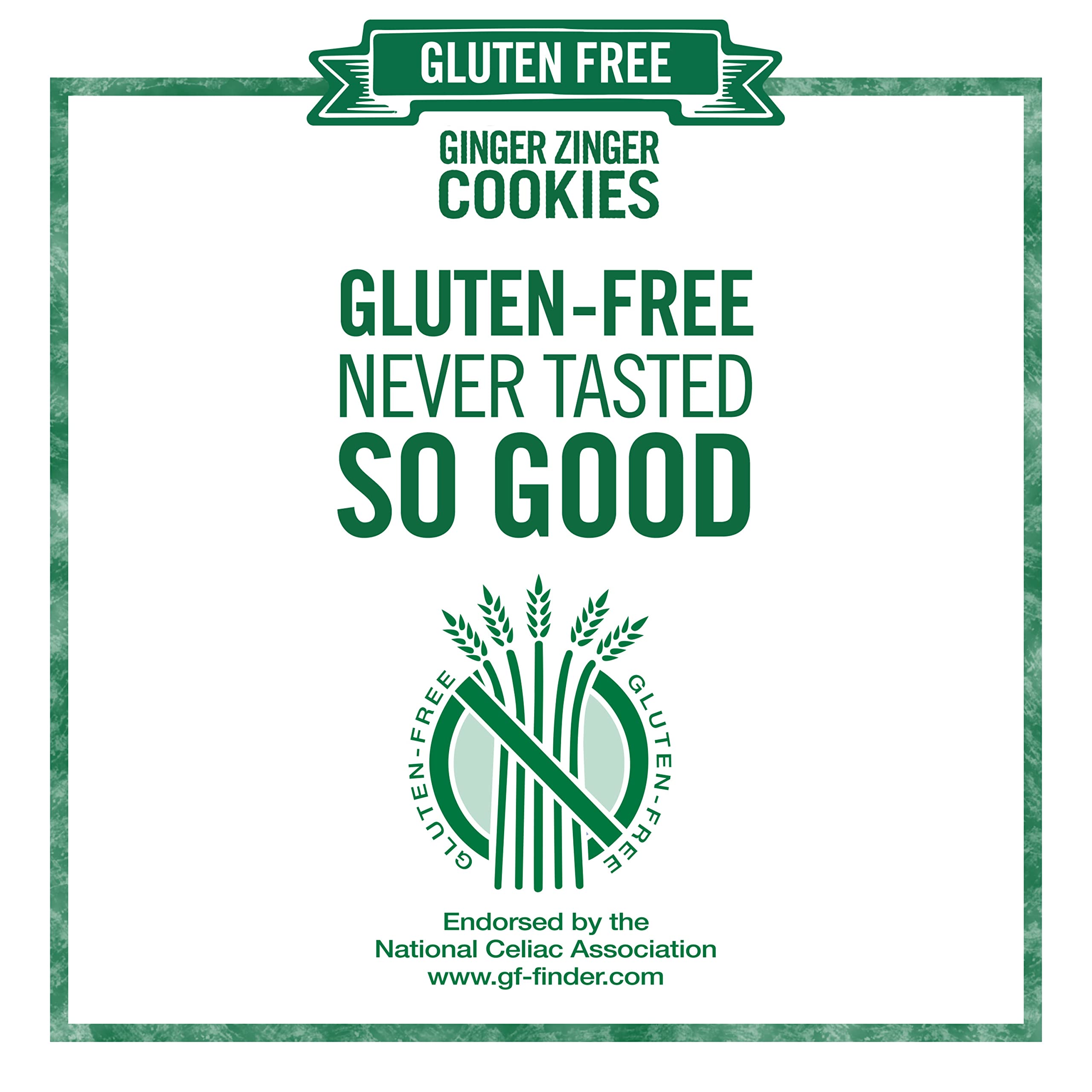 Tate's Bake Shop Gluten Free Ginger Zinger Cookies, 4 - 7 oz Bags