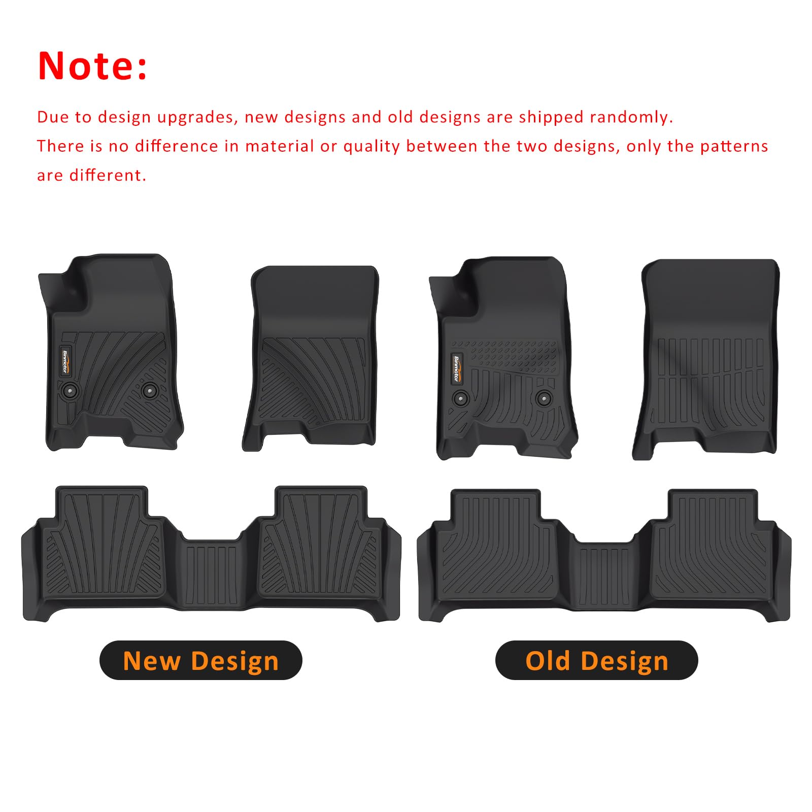 Binmotor-All Weather Floor Mats for Hyundai Venue 2025 2024 2023 2022 2021 2020, Heavy Duty, Waterproof, Nonslip Winter Car Mats for Hyundai Venue SE, Venue SEL, Venue Limited 2020-2025