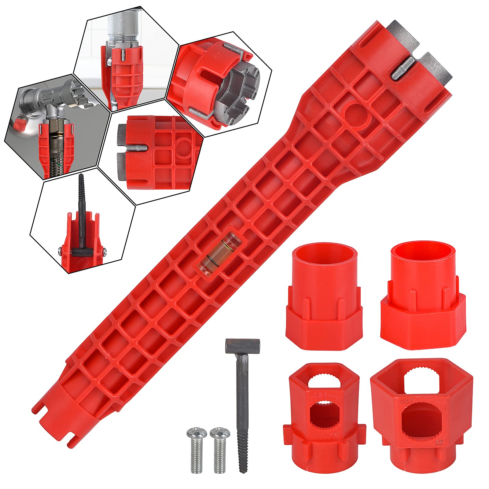 peaceleaf 14-in-1 Multi-functional Wrench for Toilet, Sink, Bathroom, Kitchen Plumbing Installation and Repairs