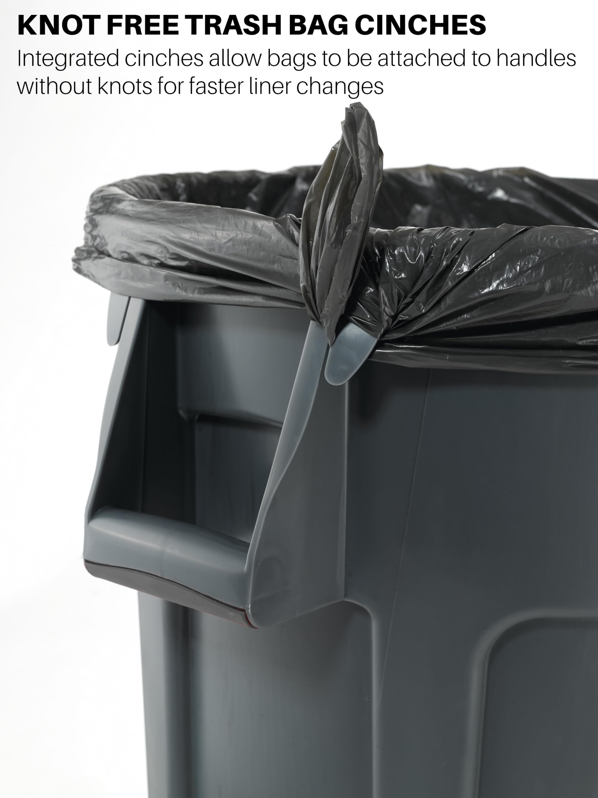 Rubbermaid 1867531EA Brute Round Containers, 32 gallon, Black