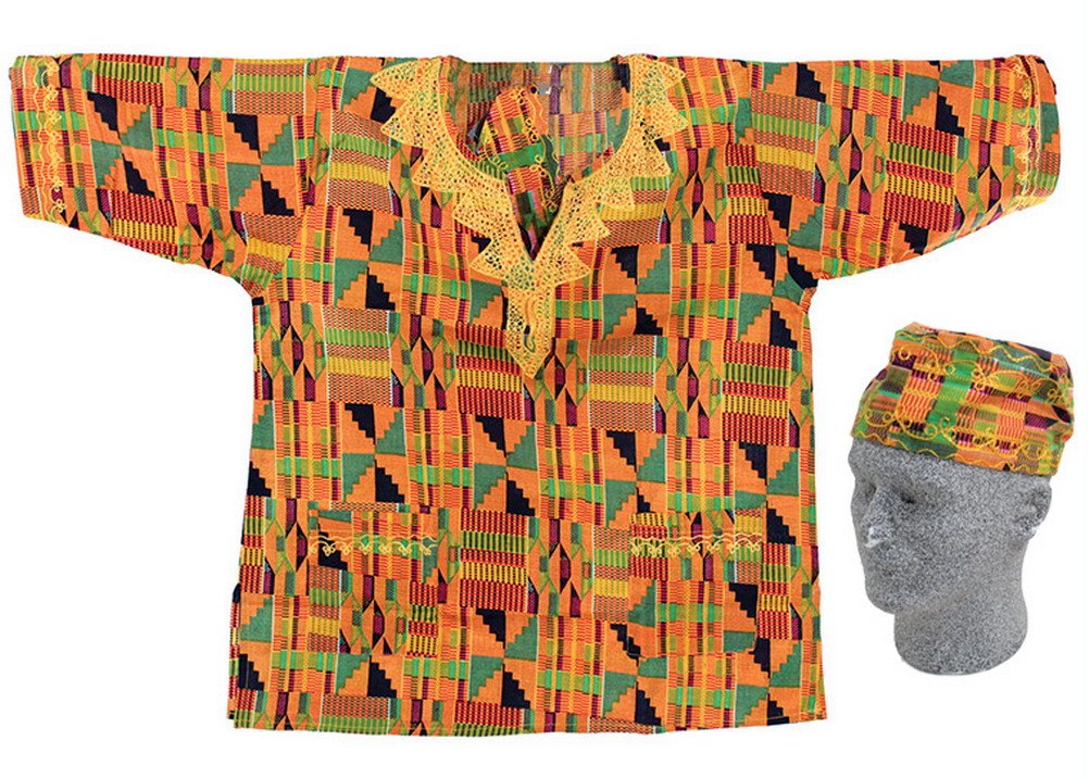 African Inspired Fashions Unisex Kente Dashiki - Available in Several Patterns, Kente Pattern 2