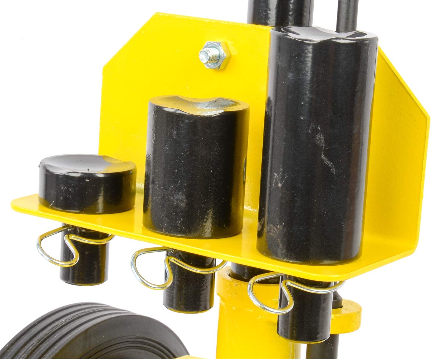 JEGS Air Hydraulic Floor Jack - 22 Ton (44,000lbs) Capacity - 120 to 200 PSI Operating Range - Yellow Steel Heavy Duty Jack