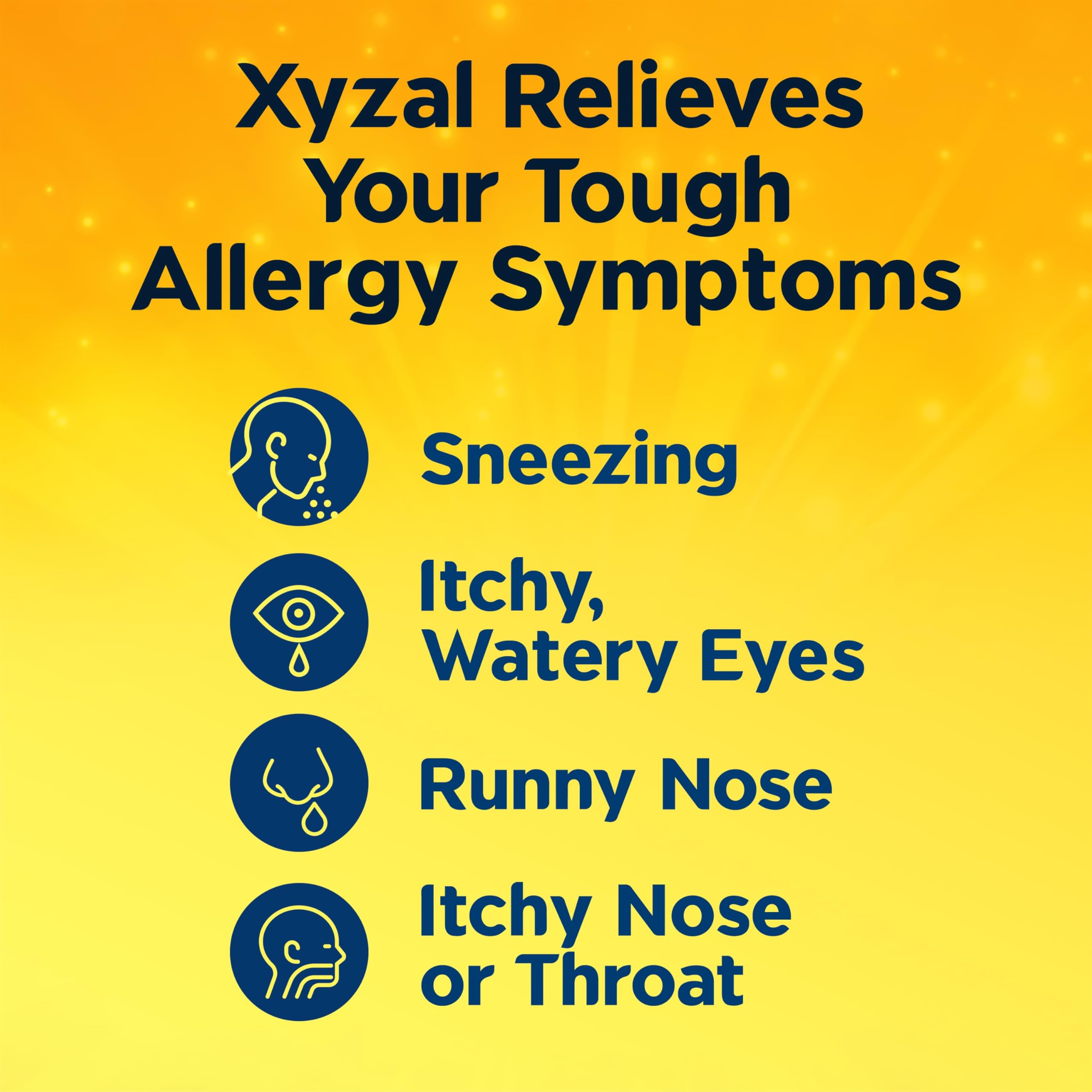 Xyzal 24 Hour Allergy Relief Medicine, Original Prescription Strength Antihistamine, Levocetirizine Dihydrochloride Tablets, 5 mg, 10 Count