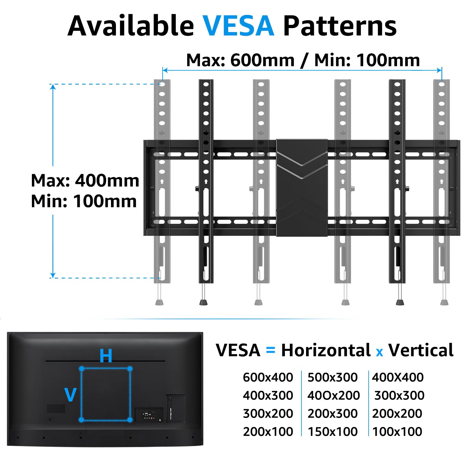 MOUNTUP Tilting TV Wall Mount Bracket for Most 37-75 Inch TV up to 99 LBS, Low Profile Tilt TV Wall Mount Max Vesa 600 x 400mm, Quick Lock and Release to Mount on 16", 18", 24" Stud