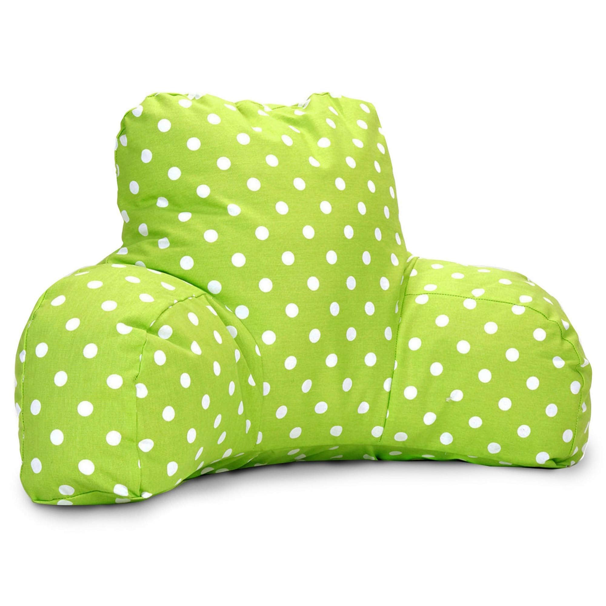 Majestic Home Goods Small Polka Dot Reading Pillow, Lime