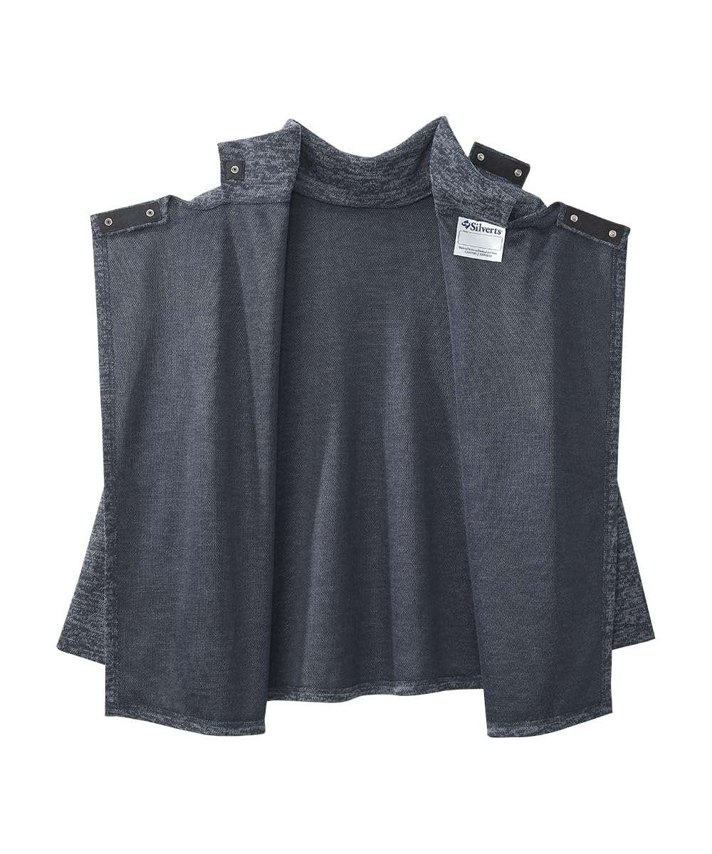Silvert's Adaptive Clothing & Footwear Women's Open Back Cowl Neck Top - Blue Stone 3XL
