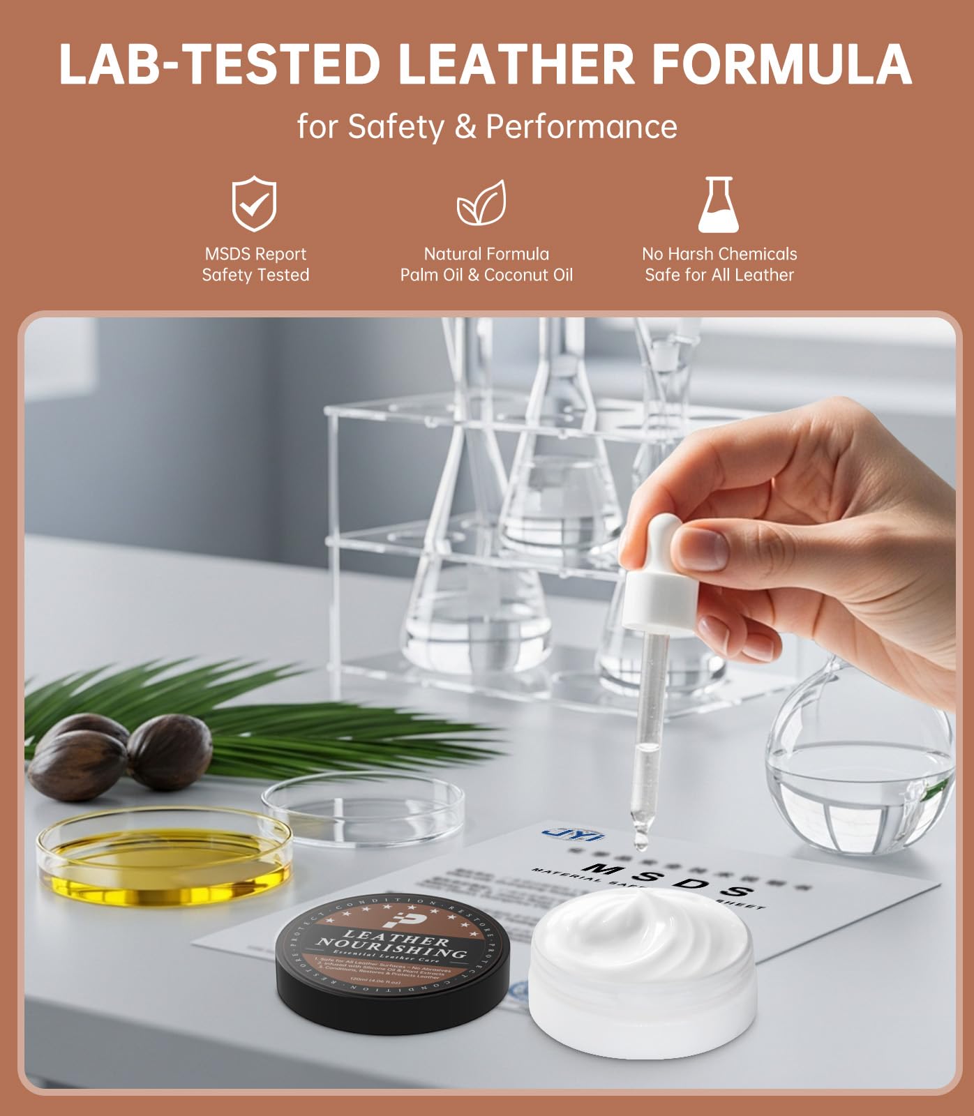 Leather Conditioner - 2 Pack, All-In-One Leather Care Treatment for Couch, Sofa & Furniture, Restores Softness & Shine, Safe for Shoes, Boots, Purses, Car Interior & Leather Seats, Family & Pet Safe