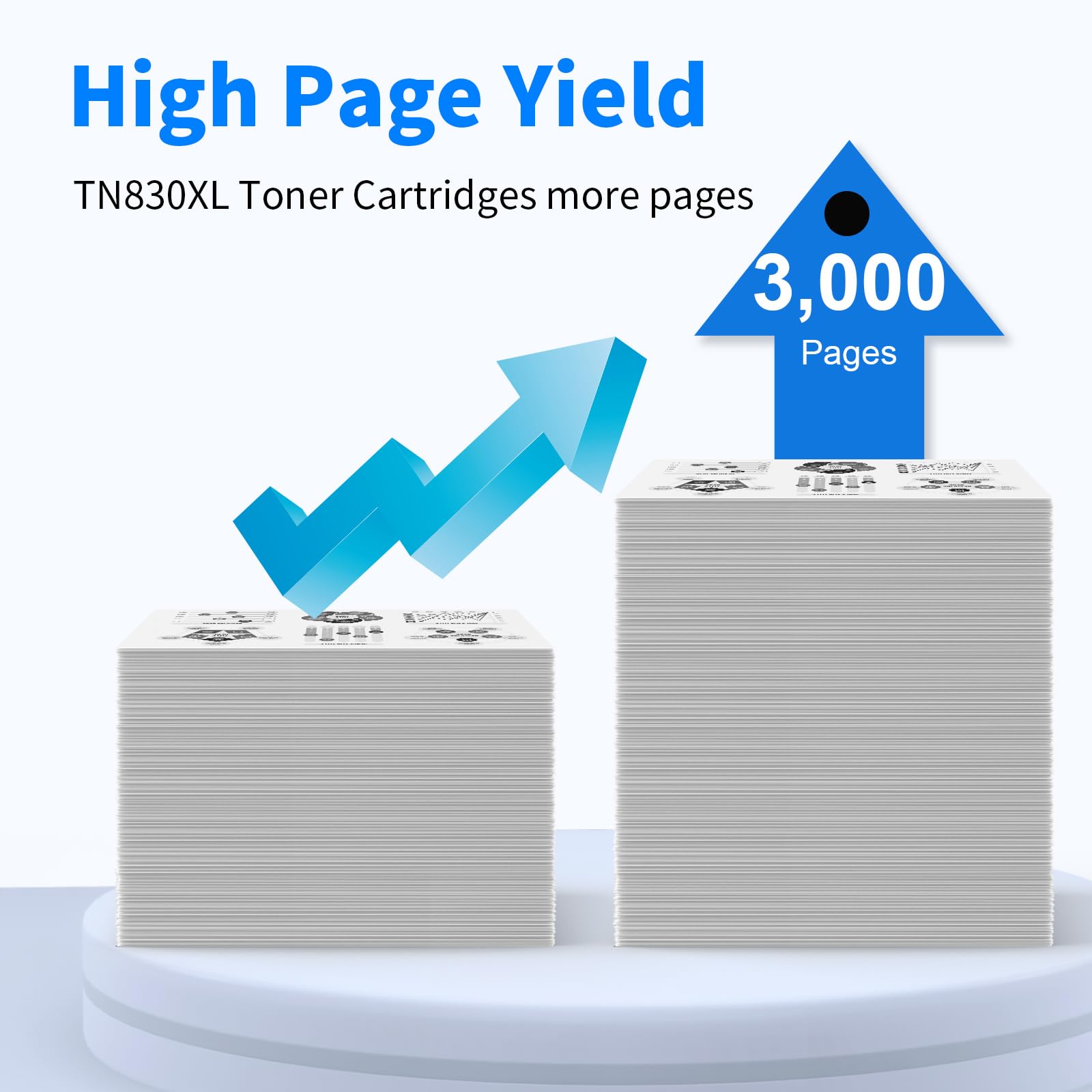 myCartridge Compatible Replacement for Brother TN830XL TN830 TN-830XL Toner for Brother Printer for HL-L2460DW DCP-L2640DW HL-L2405W MFC-L2820DW HL-L2400D HL-L2480DW MFC-L2820DWXL ,TN830XL 2PK