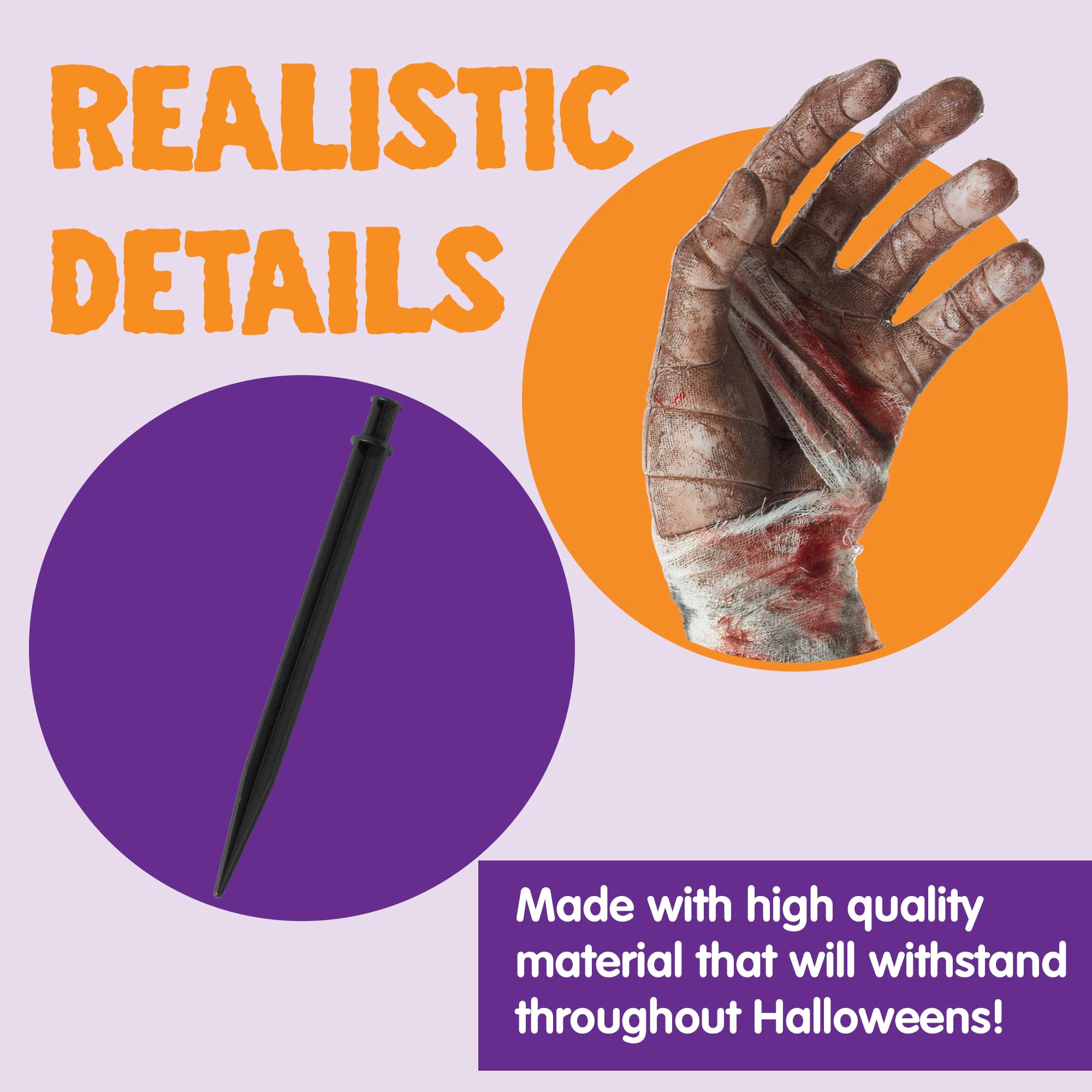 JOYIN Halloween Zombie Arm Stakes, Halloween Yard Ground-Breaker Stakes for Halloween Outdoor Yard Decorations
