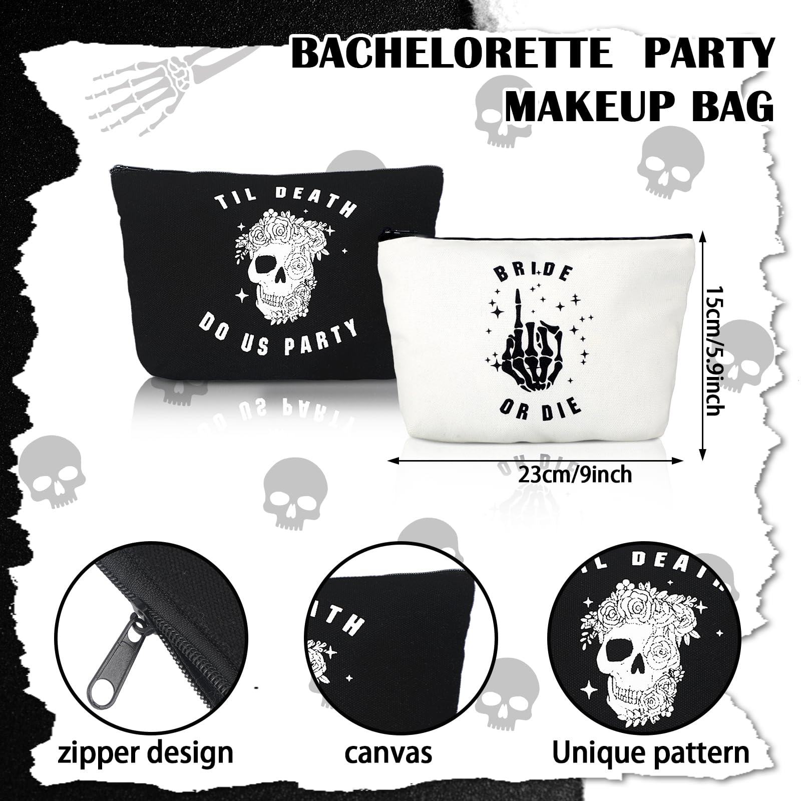 Norme Bride or Die Bachelorette Party Decor Till Death Do Us Party Gift Set with Scrunchies Cosmetic Bag Sunglasses(28 Pcs)