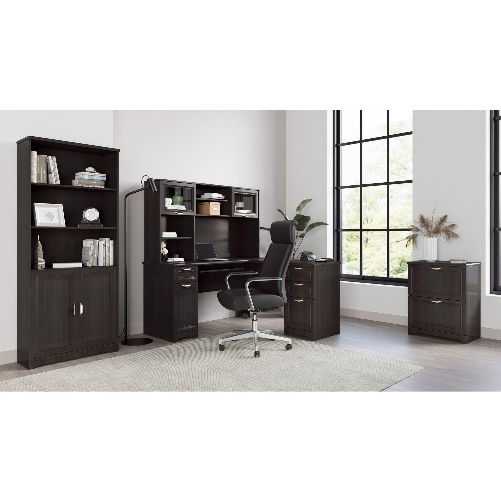 Realspace® Magellan 23-1/2"W x 16-9/16"D Lateral 2-Drawer File Cabinet, Espresso
