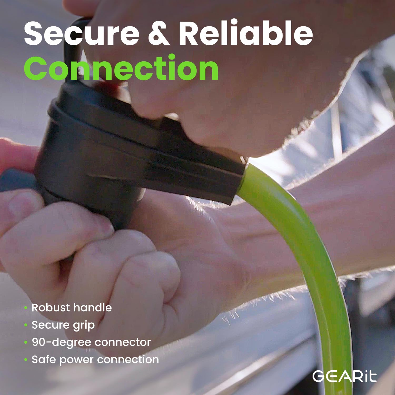 30 Amp RV Extension Cord, GEARit (25 Feet) 3-Prong 125/250-Volt 10/3 STW 10AWG Gauge SJTW Locking Cable, NEMA TT-30P to L5-30R, RV Outdoor Camper Trailer Portable Generator Power Cord- 25ft
