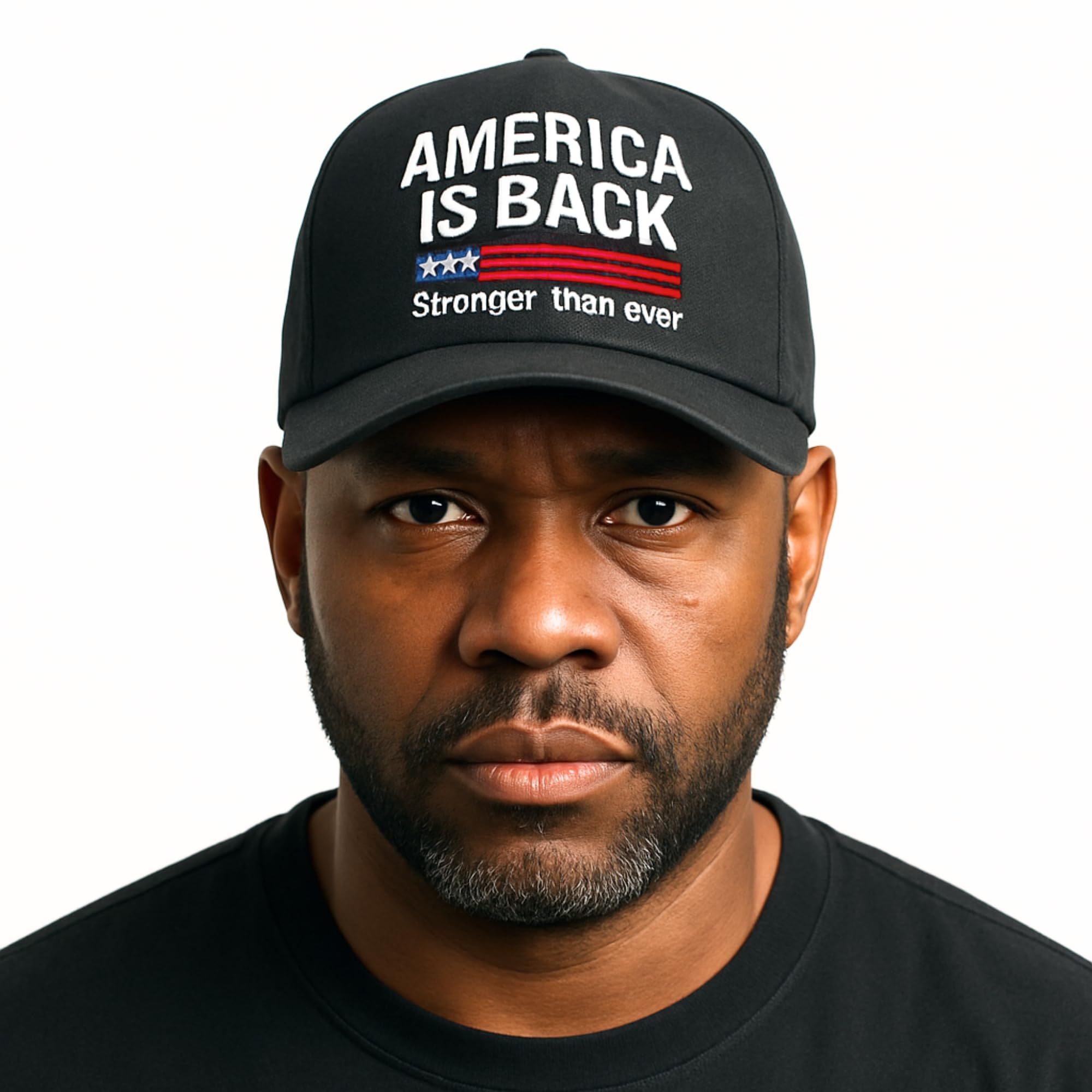 Zadin American Flag Hat for Men Women, USA Hats Baseball Cap, Patriotic Caps Outfit Accessories, Trucker Apparel Black