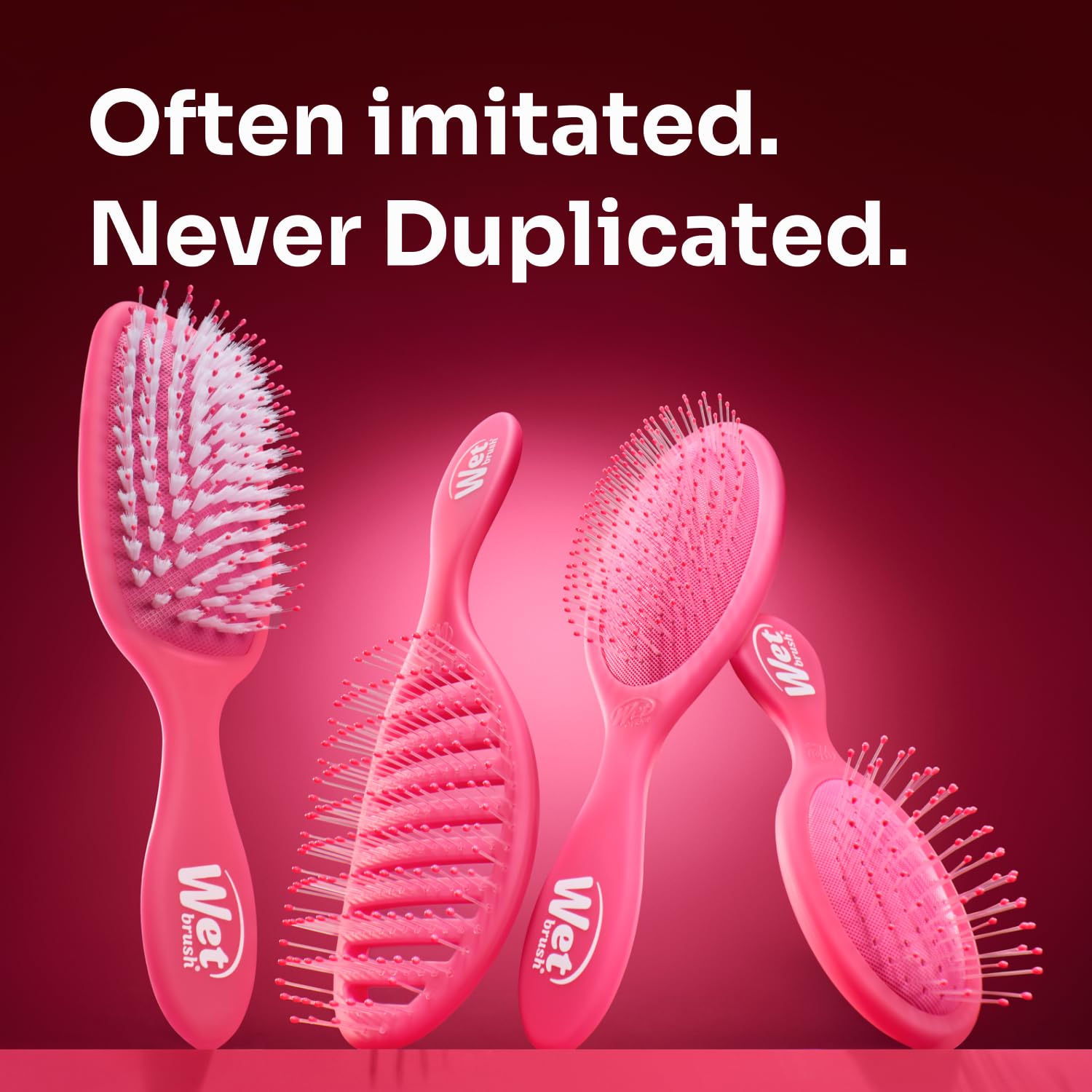 Wet Brush Mini Detangler Hair Brush, Pink Frost, Detangling Travel Hairbrush, Ultra-Soft IntelliFlex Bristles Glide Through Tangles with Ease, Pain-Free, All Hair Types
