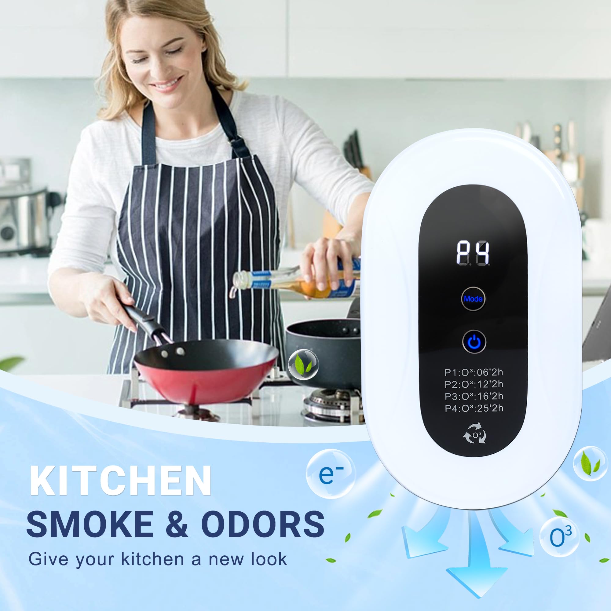 Home Air Purifier for 99% Strong Odor Pets Poof Cat Litter Deodorizer Plug in Ionizers Air Freshener for Bedroom Kitchen Toilet Pets Litter Box Shoe Cabinet(1)